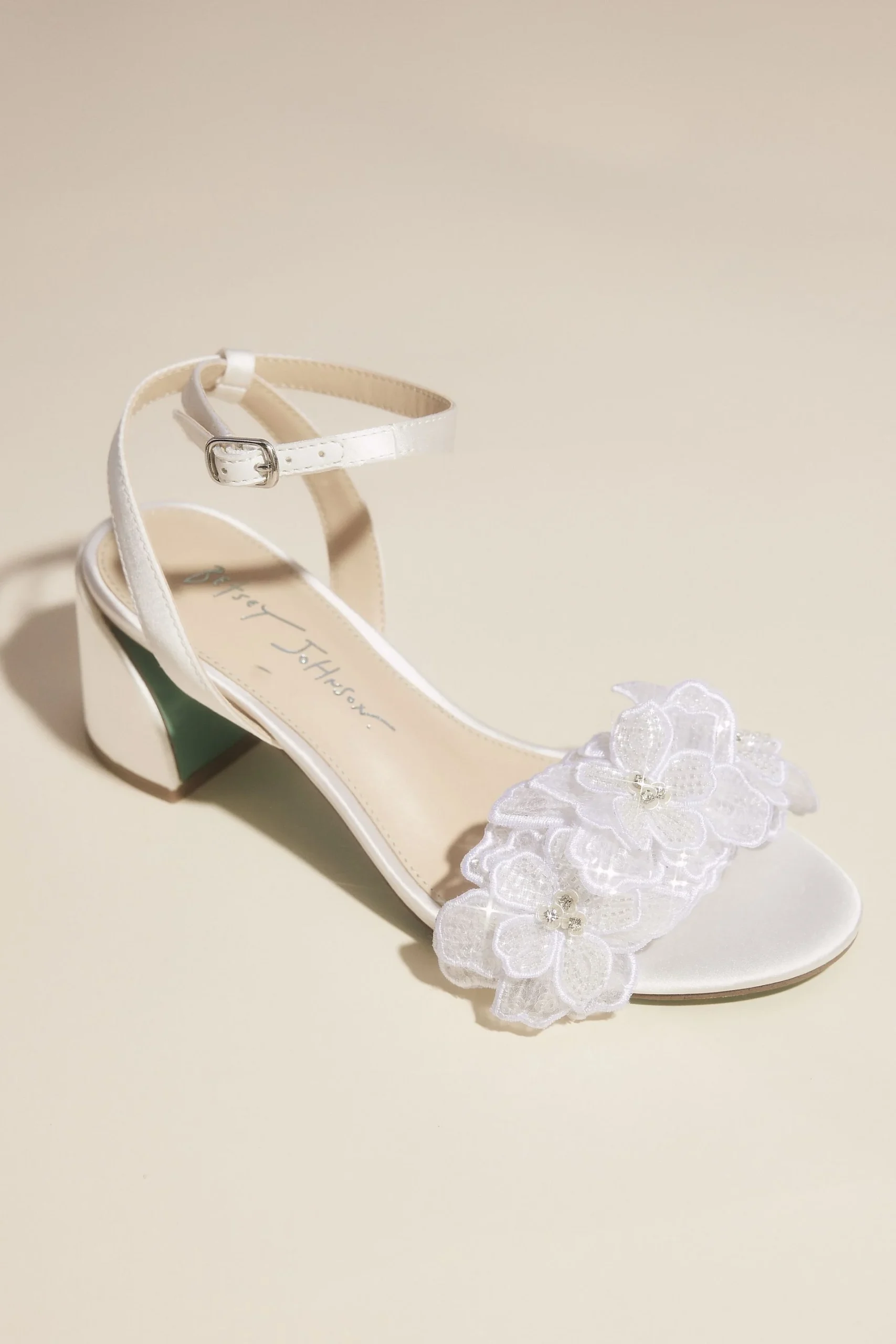 3D Floral Sculpted Block Heels