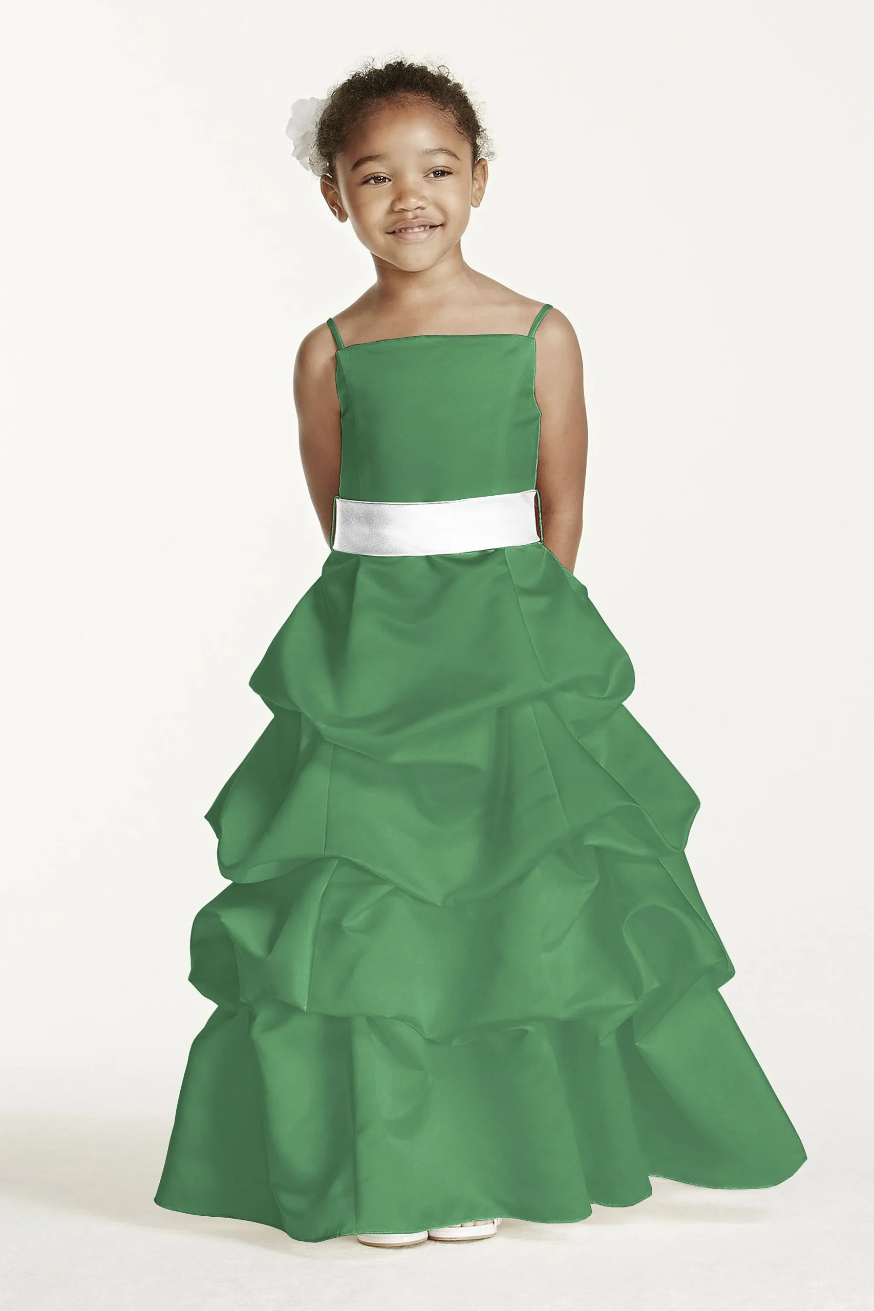 As-Is Satin Spaghetti Strap with Pick-up Skirt