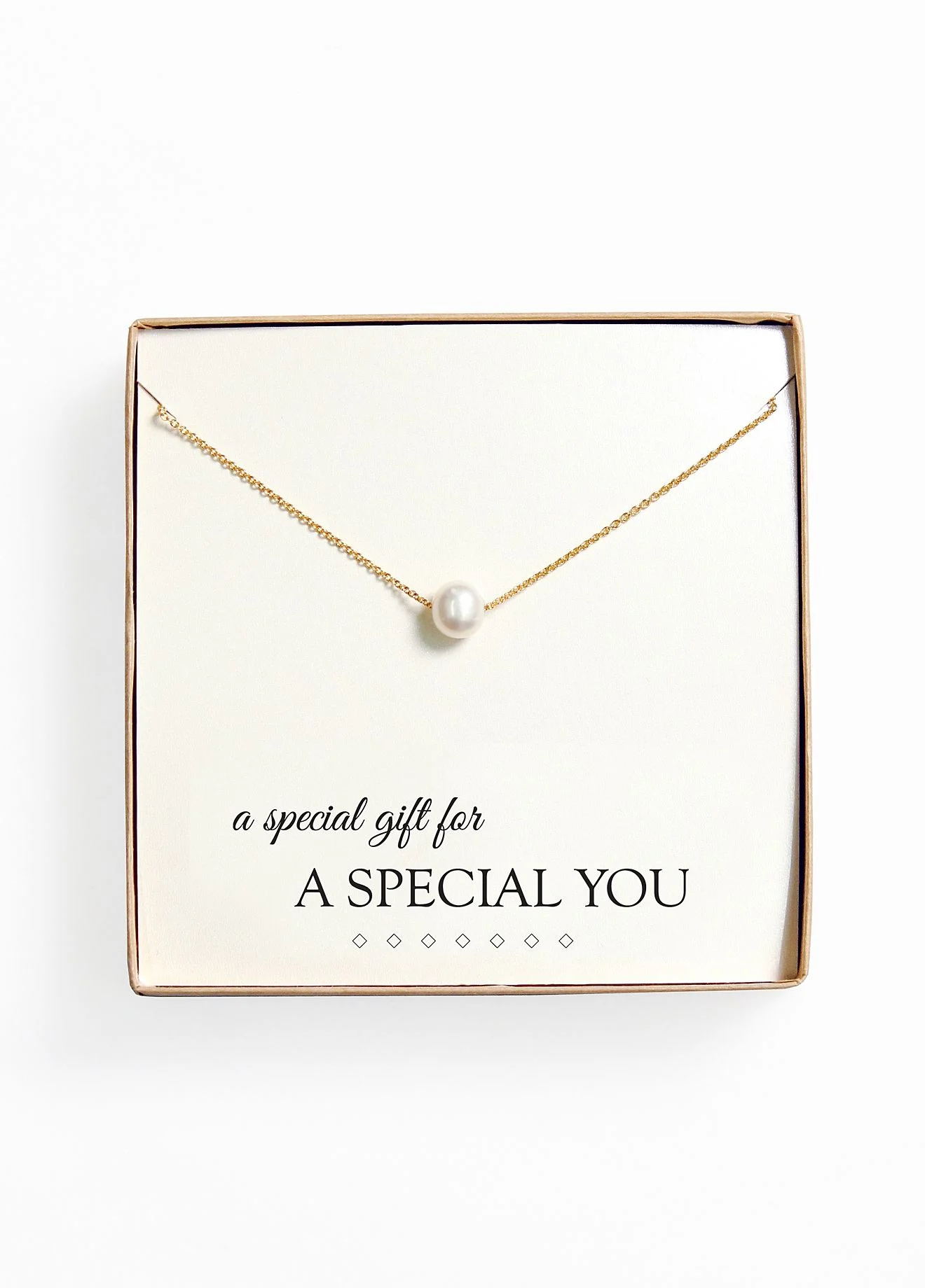 Personalized Floating Pearl Necklace