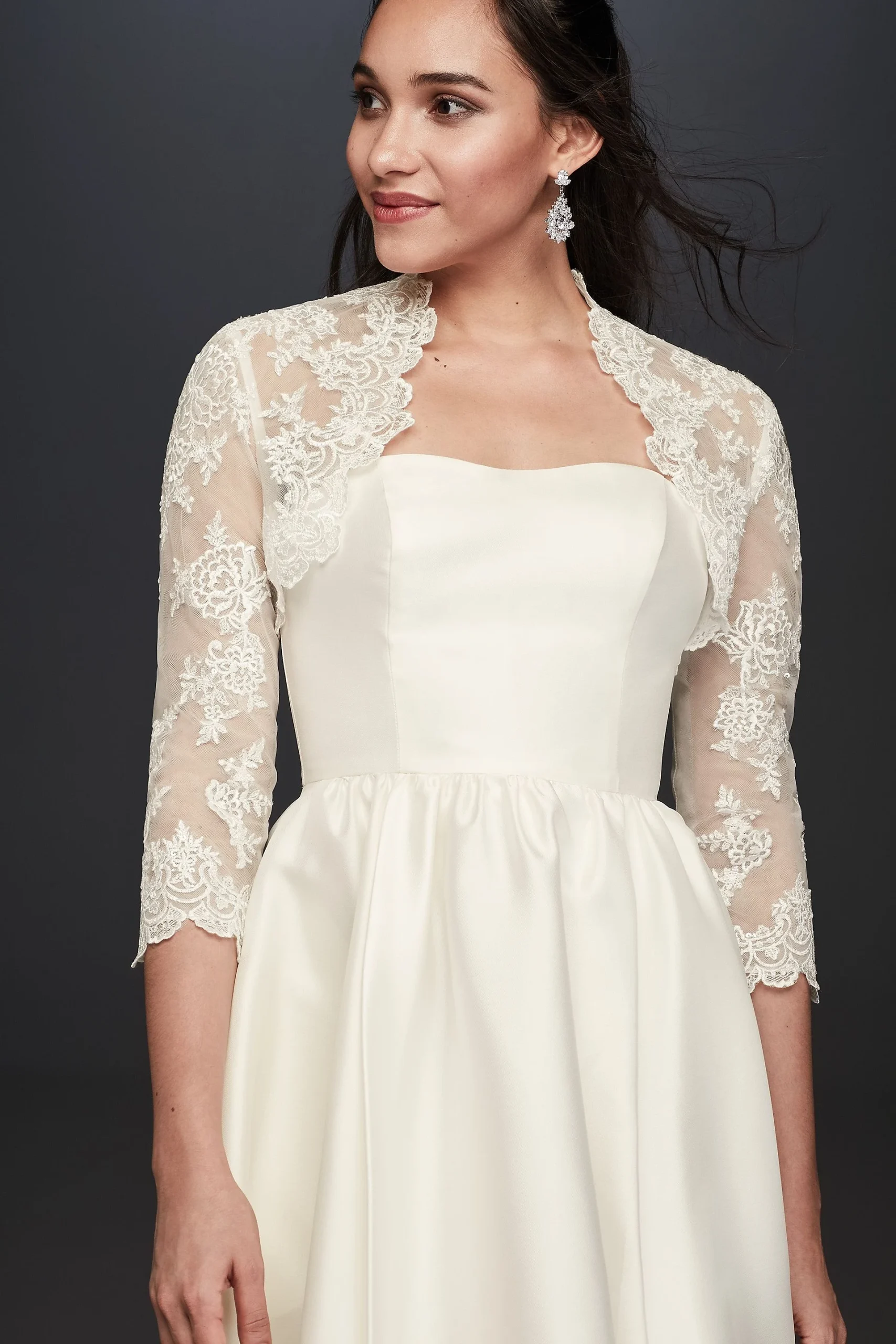 Beaded Lace 3/4 Sleeve Jacket