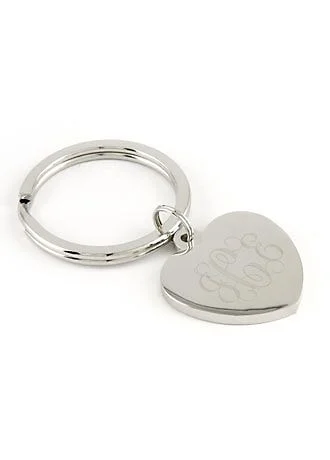 Personalized Heart Key Ring