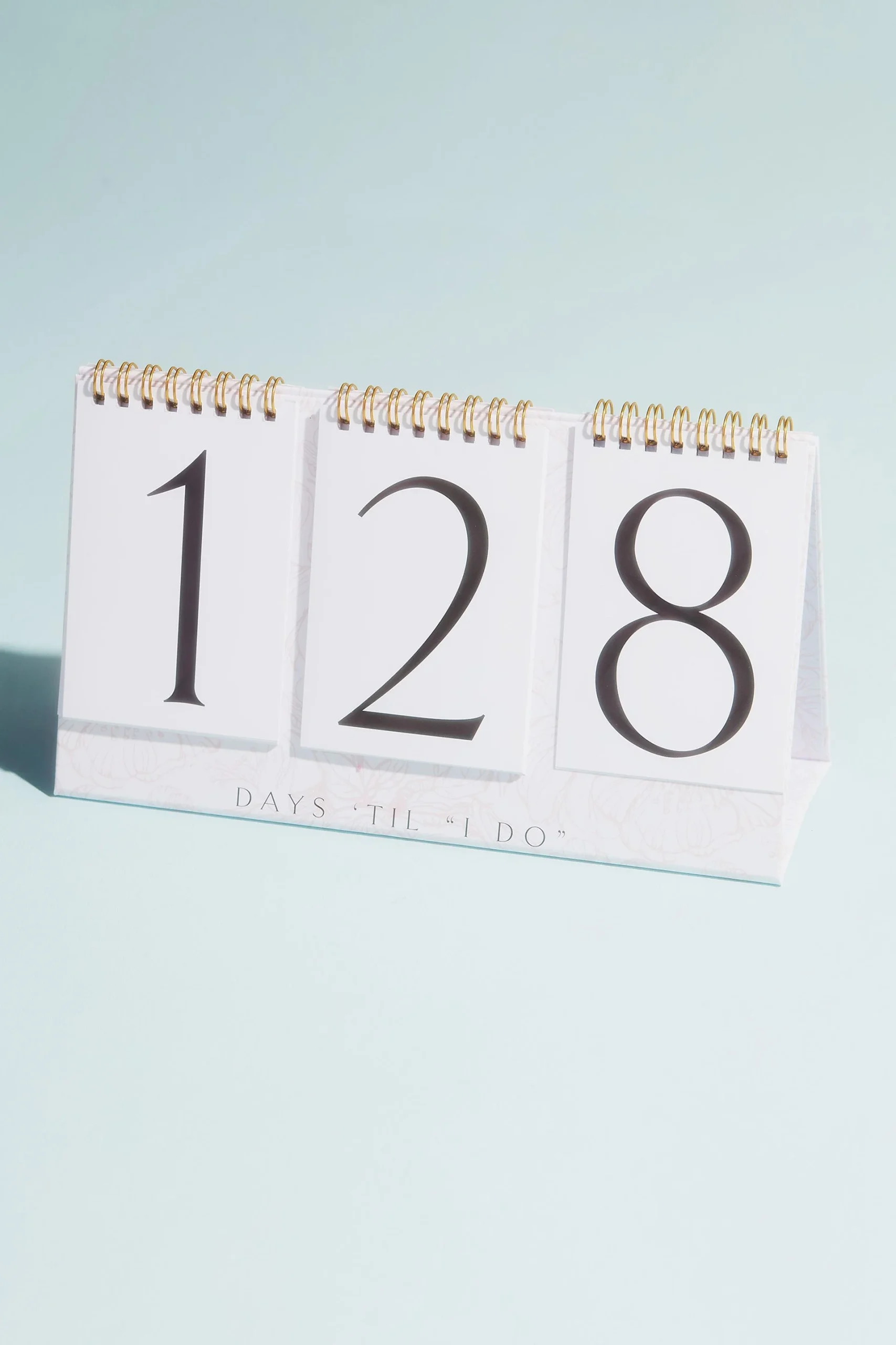 Days Til I Do Wedding Countdown Flip Calendar