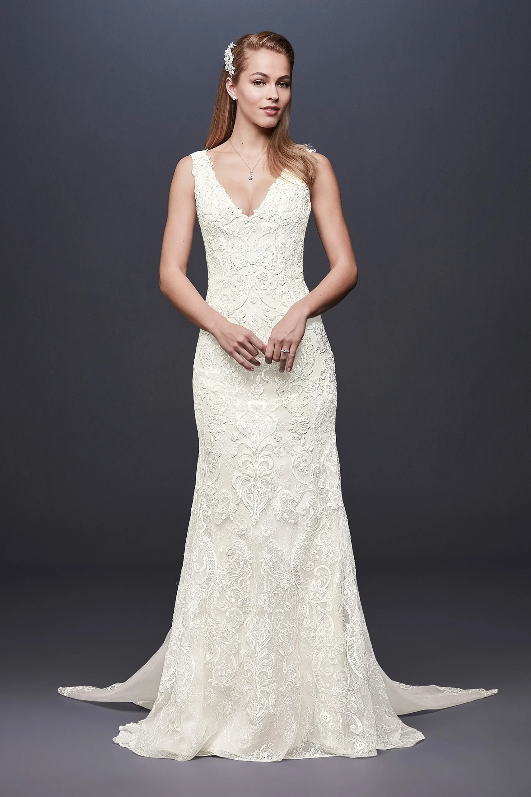 Illusion Lace Petite Lined Wedding Dress