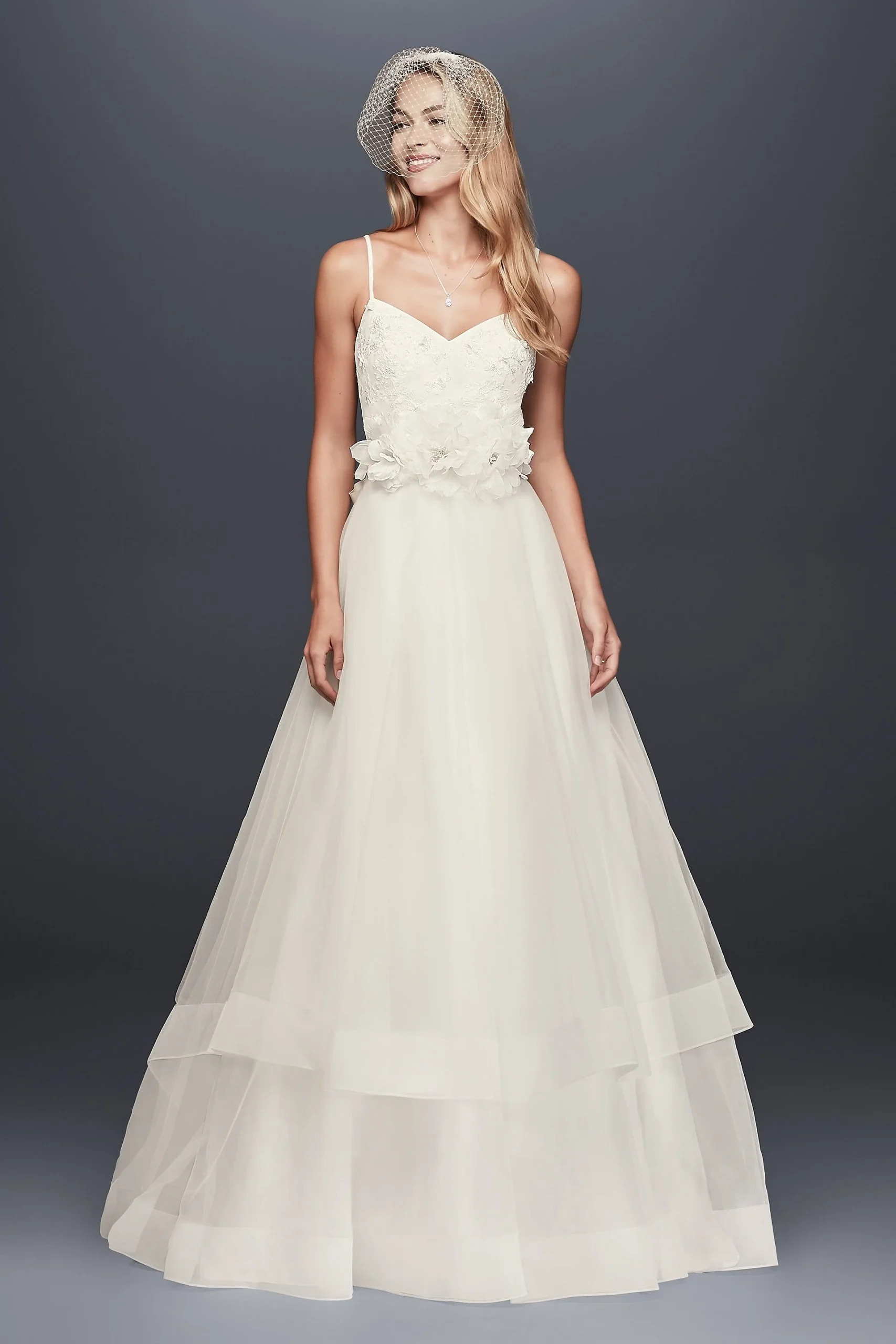 As-Is 3D Floral Bodice Ball Gown Wedding Dress