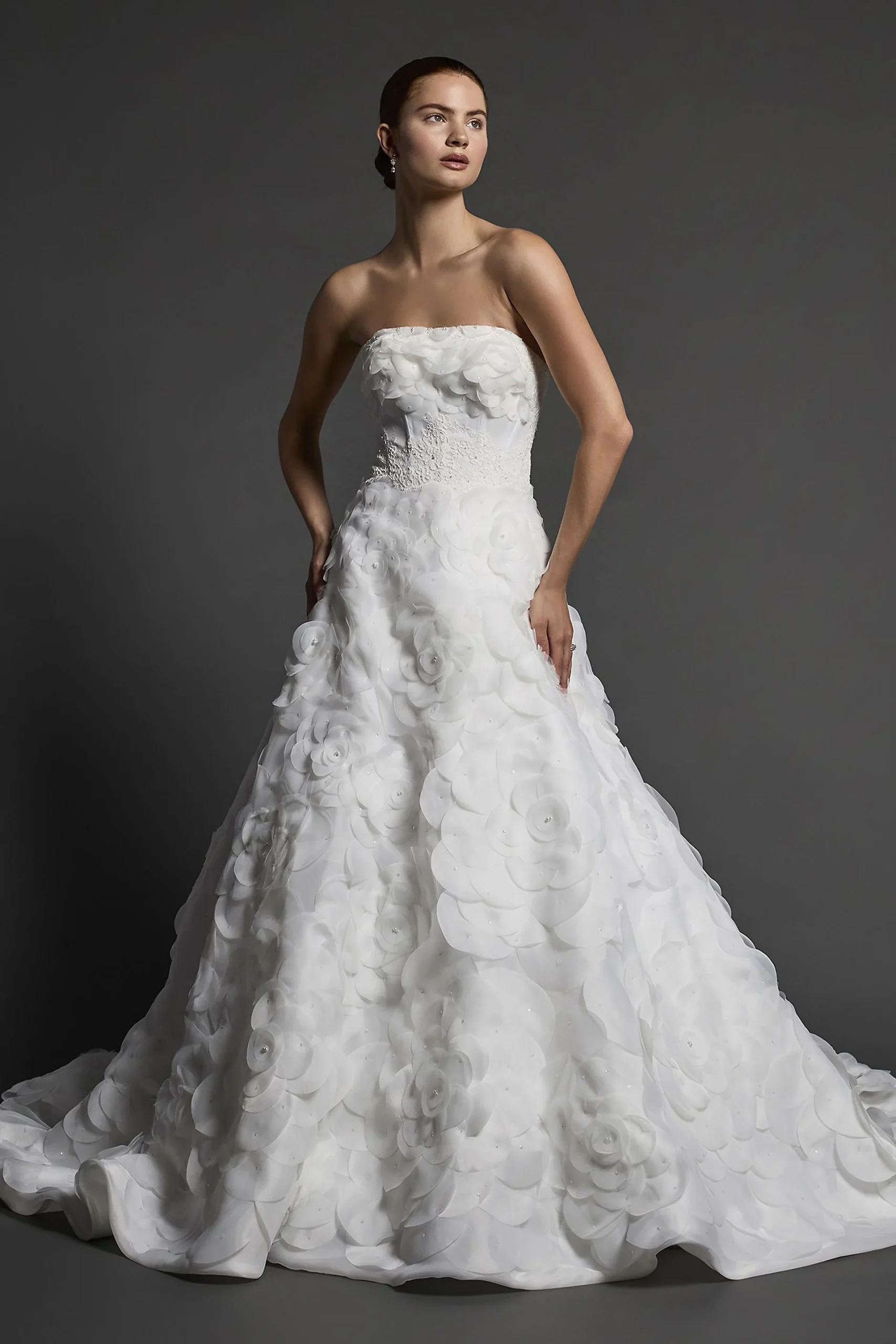 Couture Corset Organza Ball Gown Wedding Dress