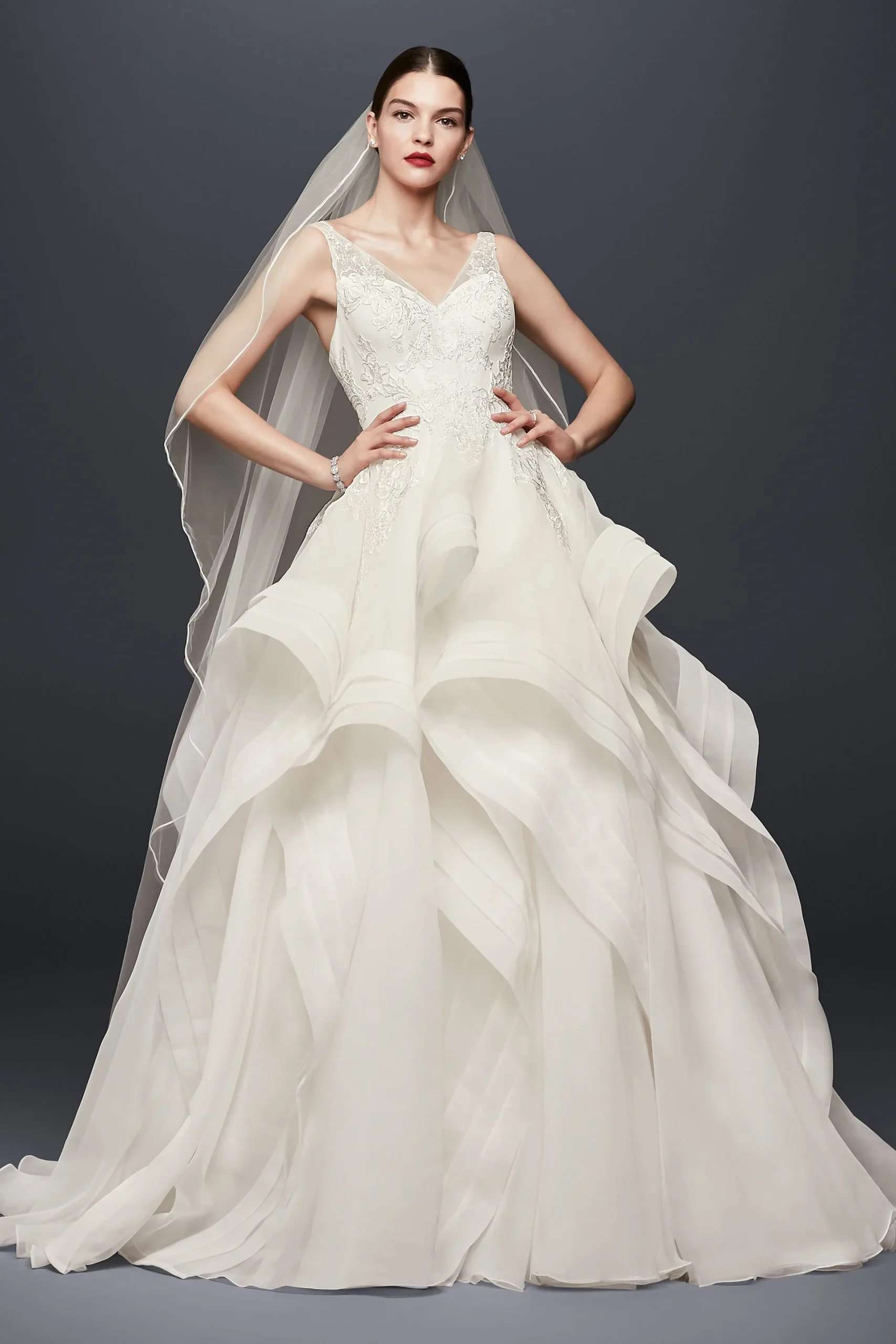 Truly Zac Posen Horsehair Tier Skirt Wedding Dress
