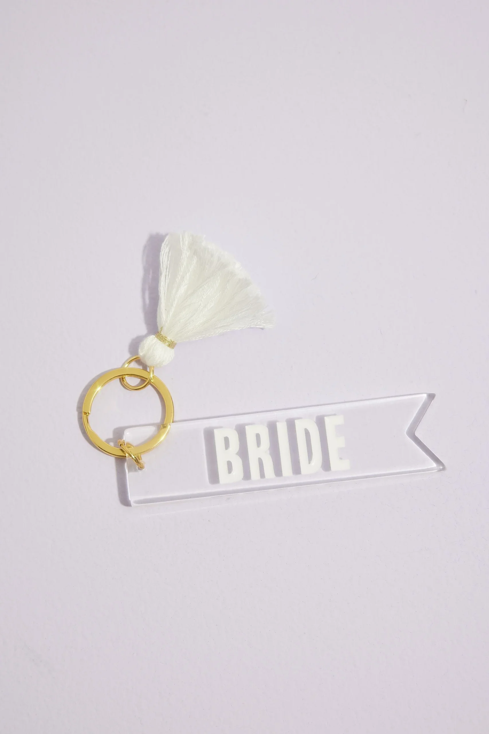 Acrylic Bride Keychain with Tassel