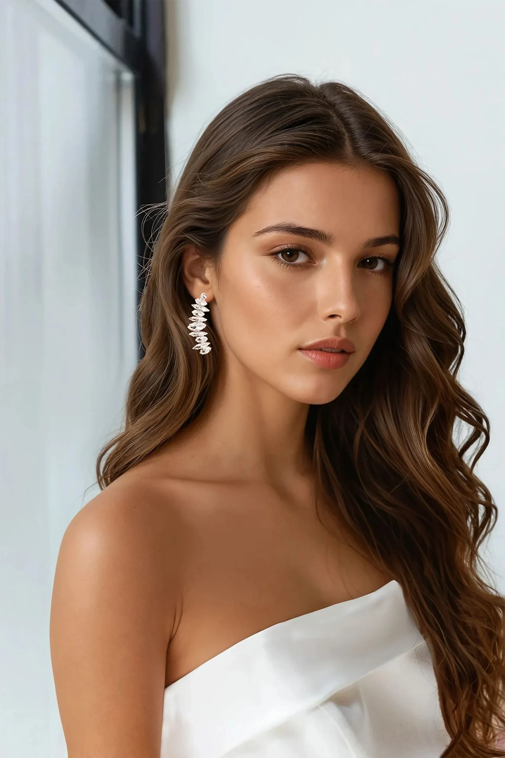 Amalfi Horizontal Marquise Crystal Drop Earrings