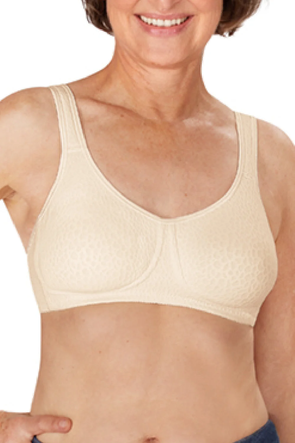 Amoena Mona Wire-Free Pocketed Bra, Champagne (0568)