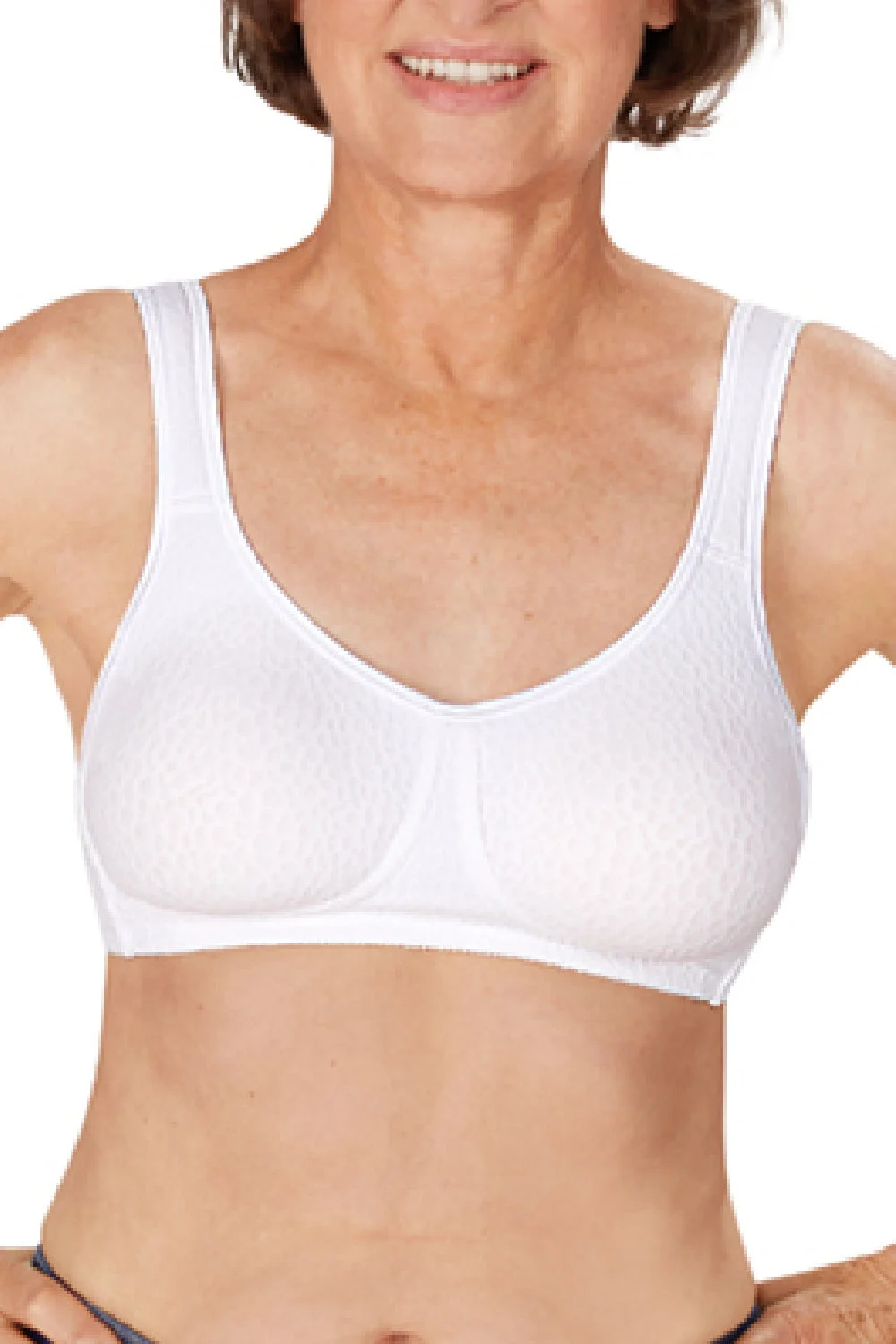 Amoena Mona Wire-Free Pocketed Bra, White (0606)