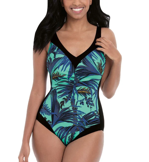 Anita Leaf Deluxe Tisa Slimming Support One Piece Swimsuit (7326) - Peppermint Green