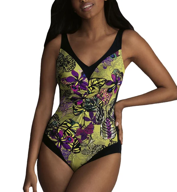 Anita Organic Tropics Tisa Slimming Support One Piece Swimsuit (7319) - Olive