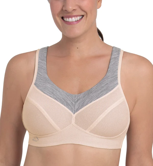 Anita PanAlp Wool Firm Support Softcup Sports Bra (5555) - Smart Rose/Melange