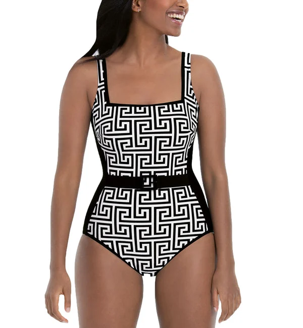 Anita Pure Graphics Dalida Slimming Lined One Piece Swimsuit (7225) - Black/White