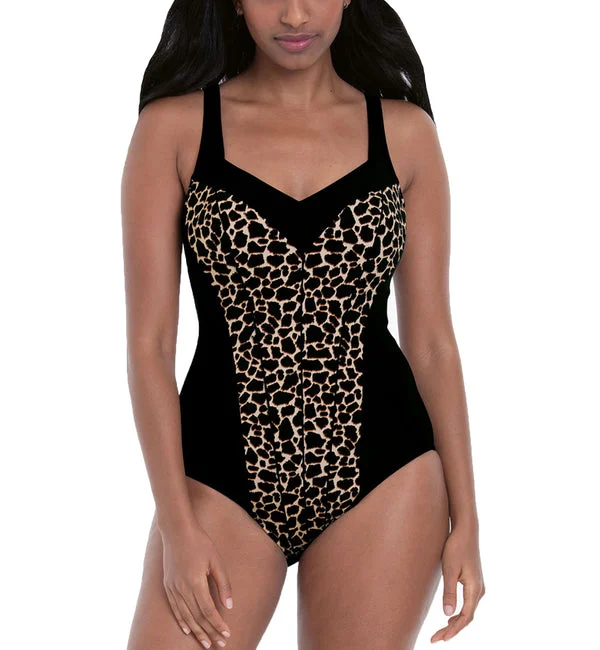 Anita Trendy Giraffe Teresa Slimming Support One Piece Swimsuit (7330) - Toffee