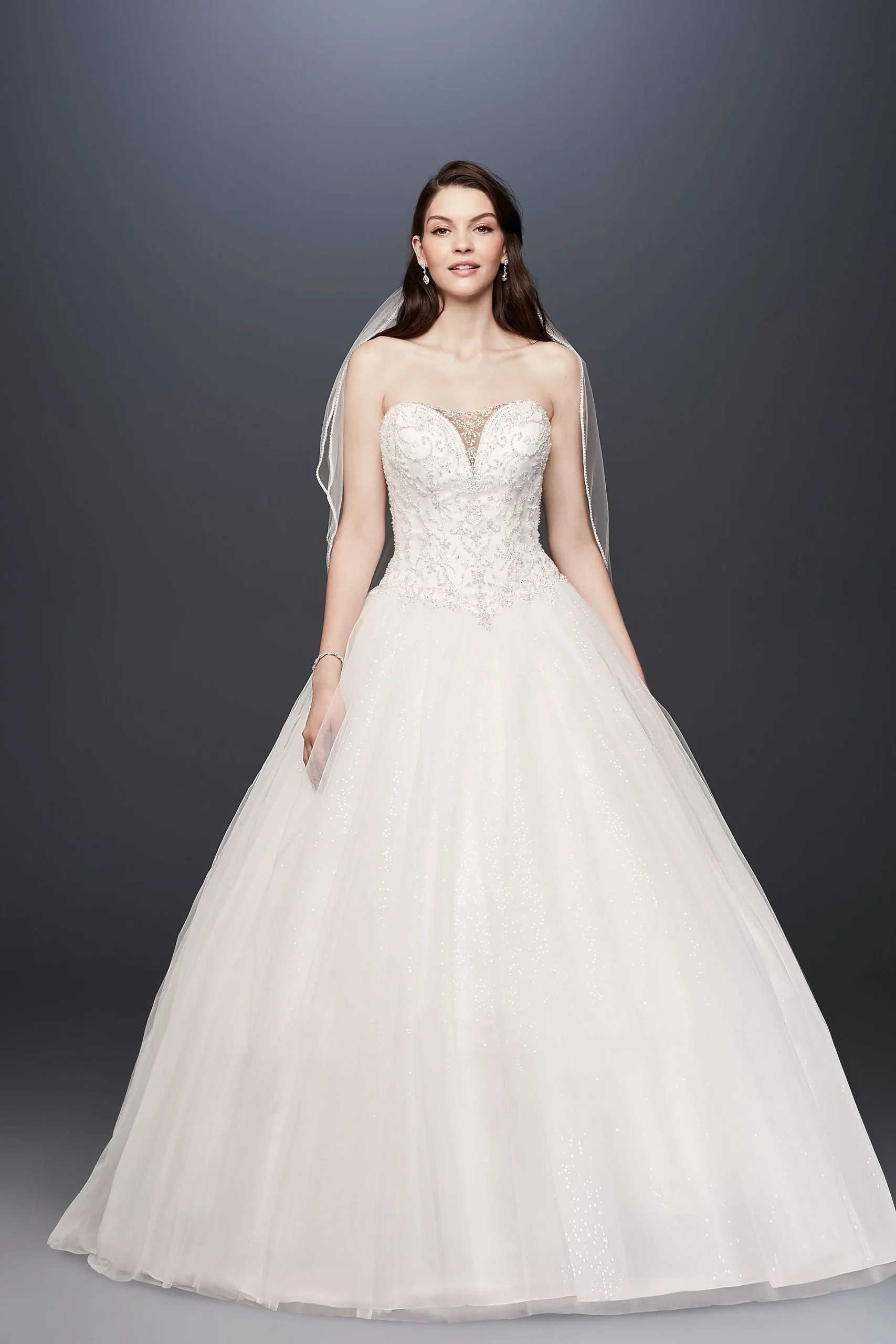 As-Is Beaded Illusion Bodice Wedding Ball Gown