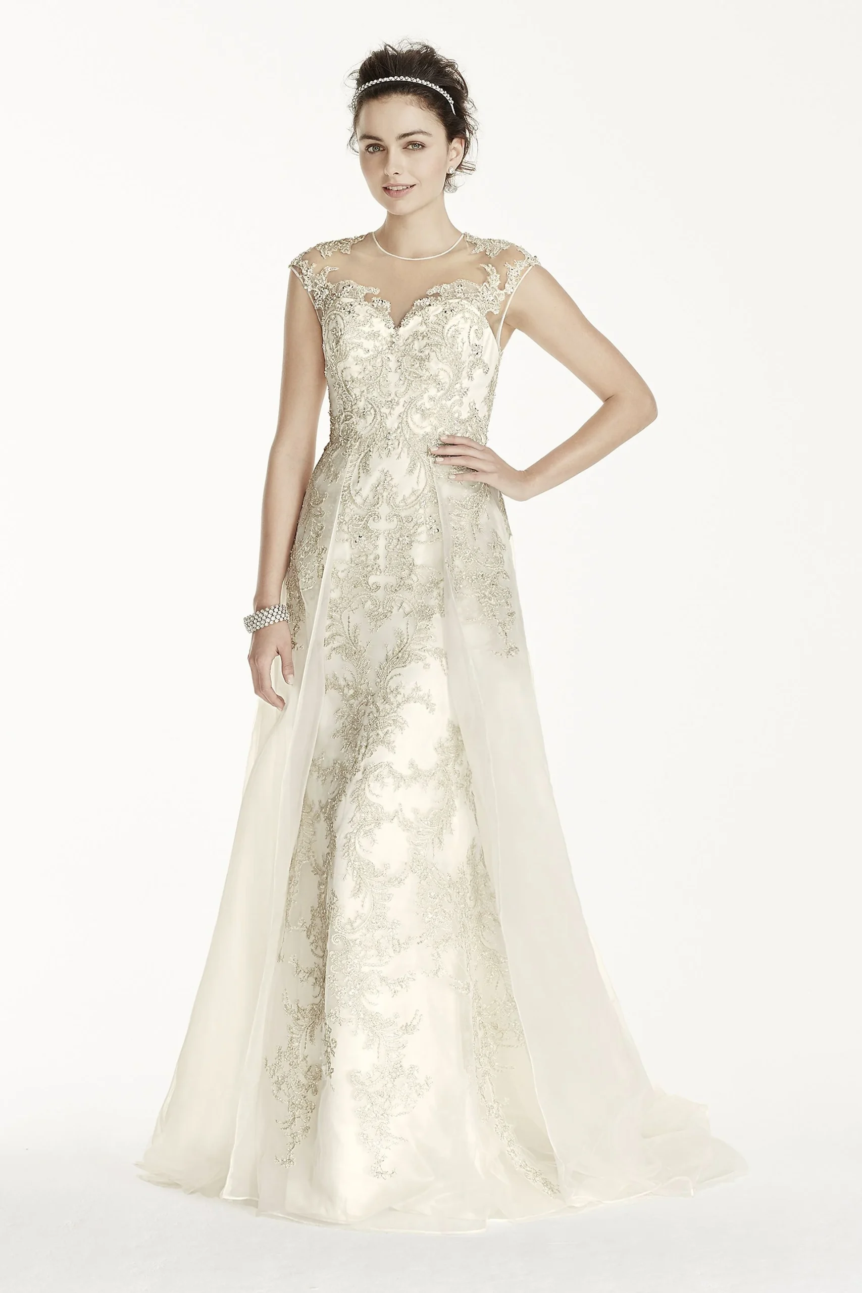 As-Is Beaded Lace with Tulle Wedding Dress