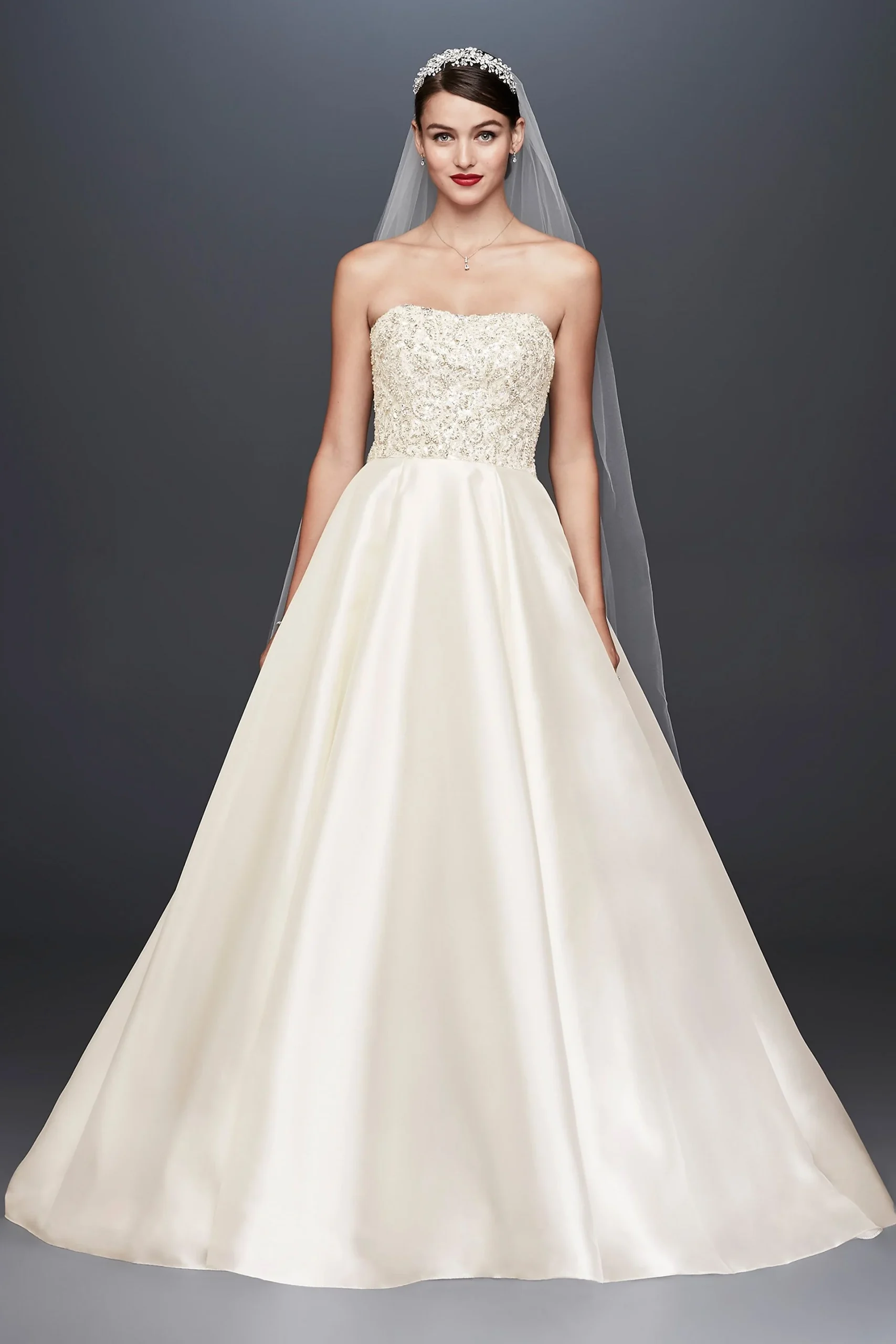 As-Is Crystal Encrusted Mikado Ball Gown