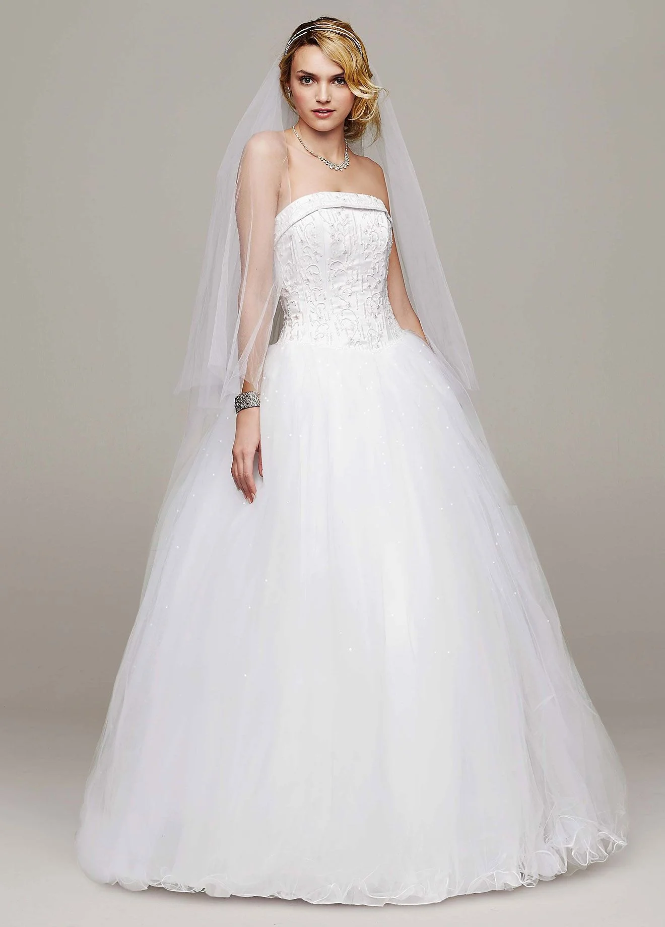As-Is Extra Length Beaded Bodice Wedding Dress