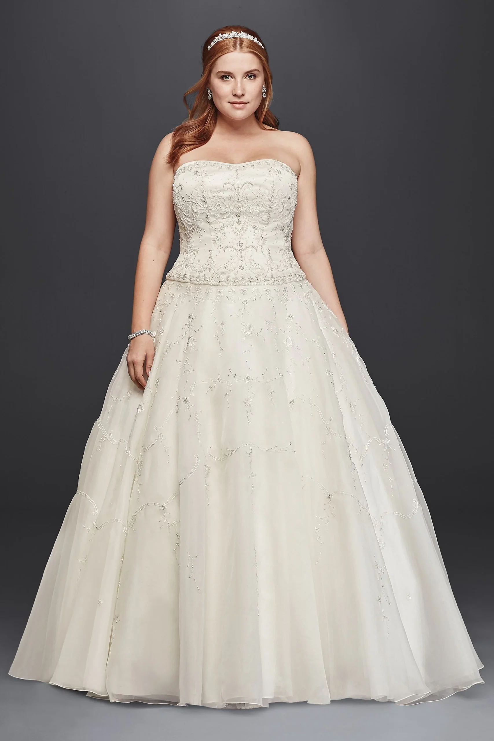 As-Is Extra Length Satin and Organza Wedding Dress