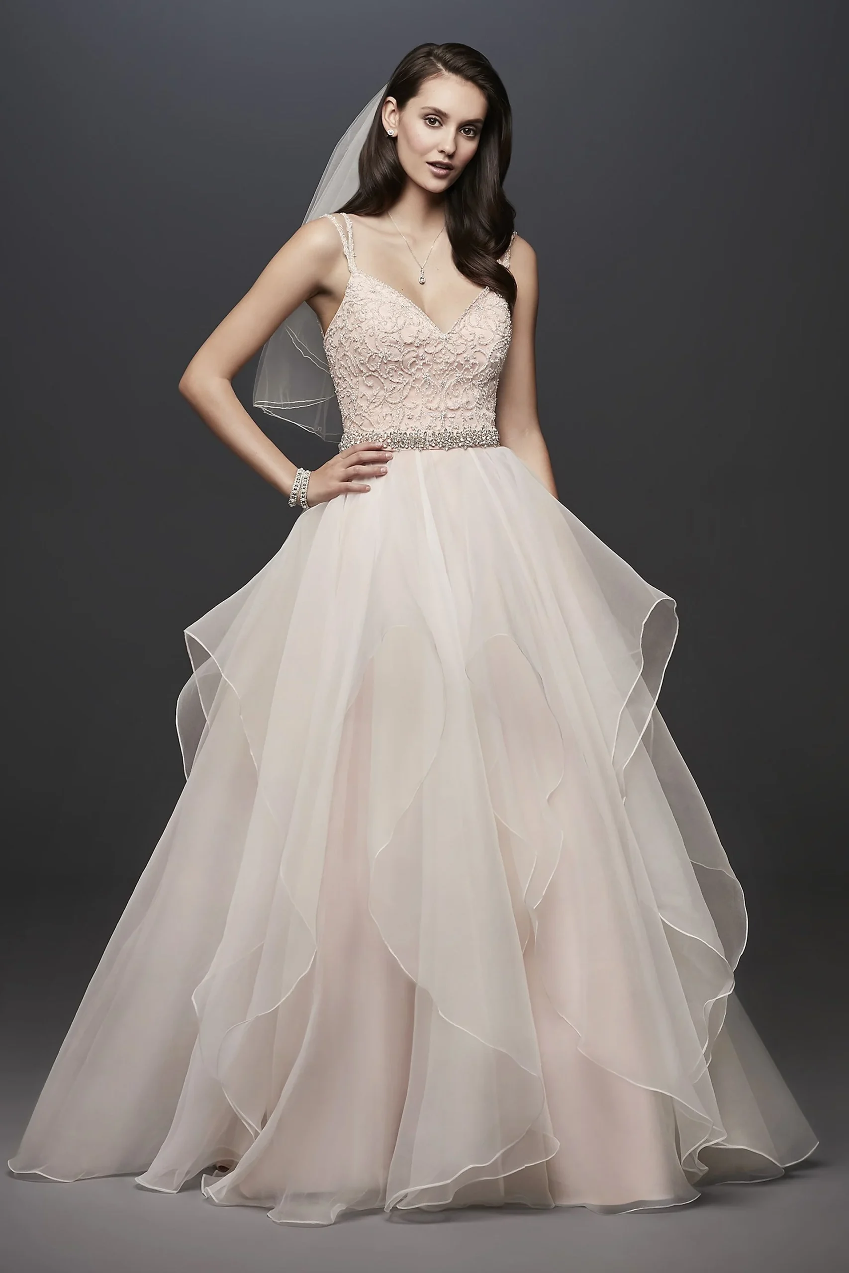 As-Is Garza Ball Gown Wedding Dress with Straps
