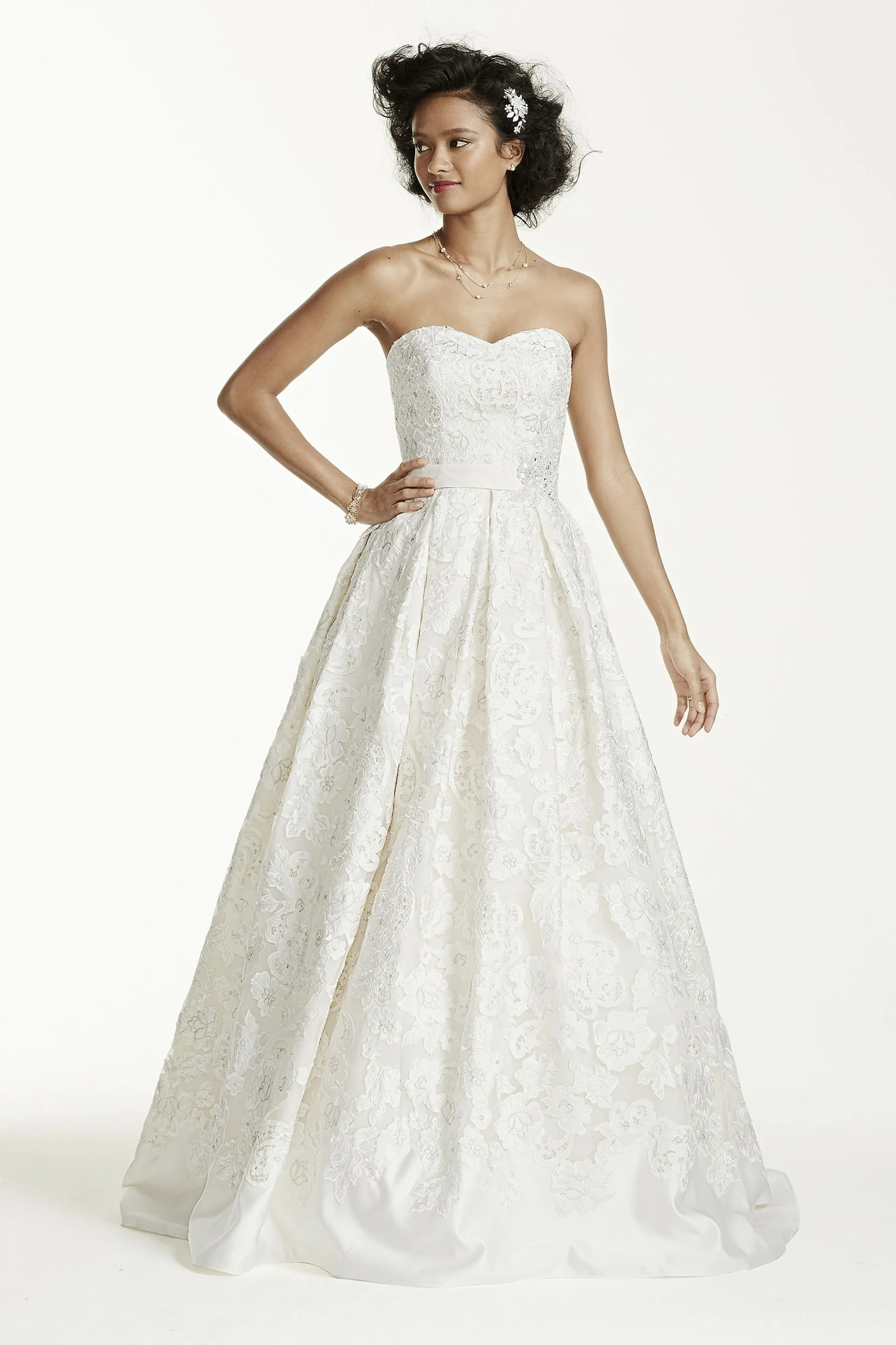 As-Is Laser Cut Organza Wedding Dress