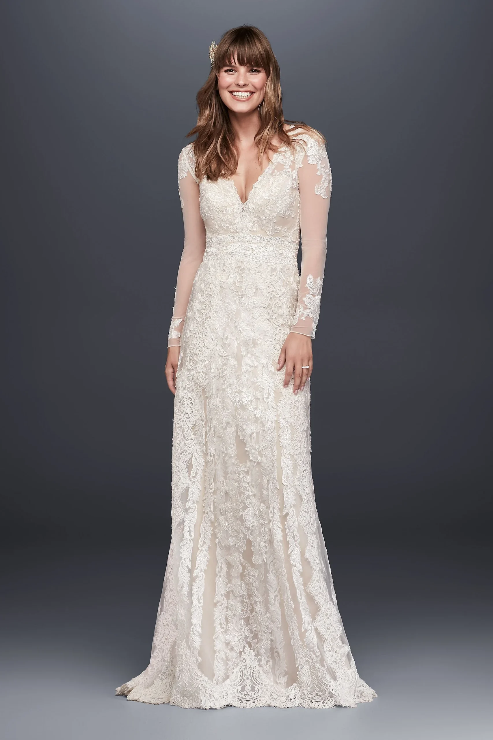 As-Is Linear Lace Wedding Dress