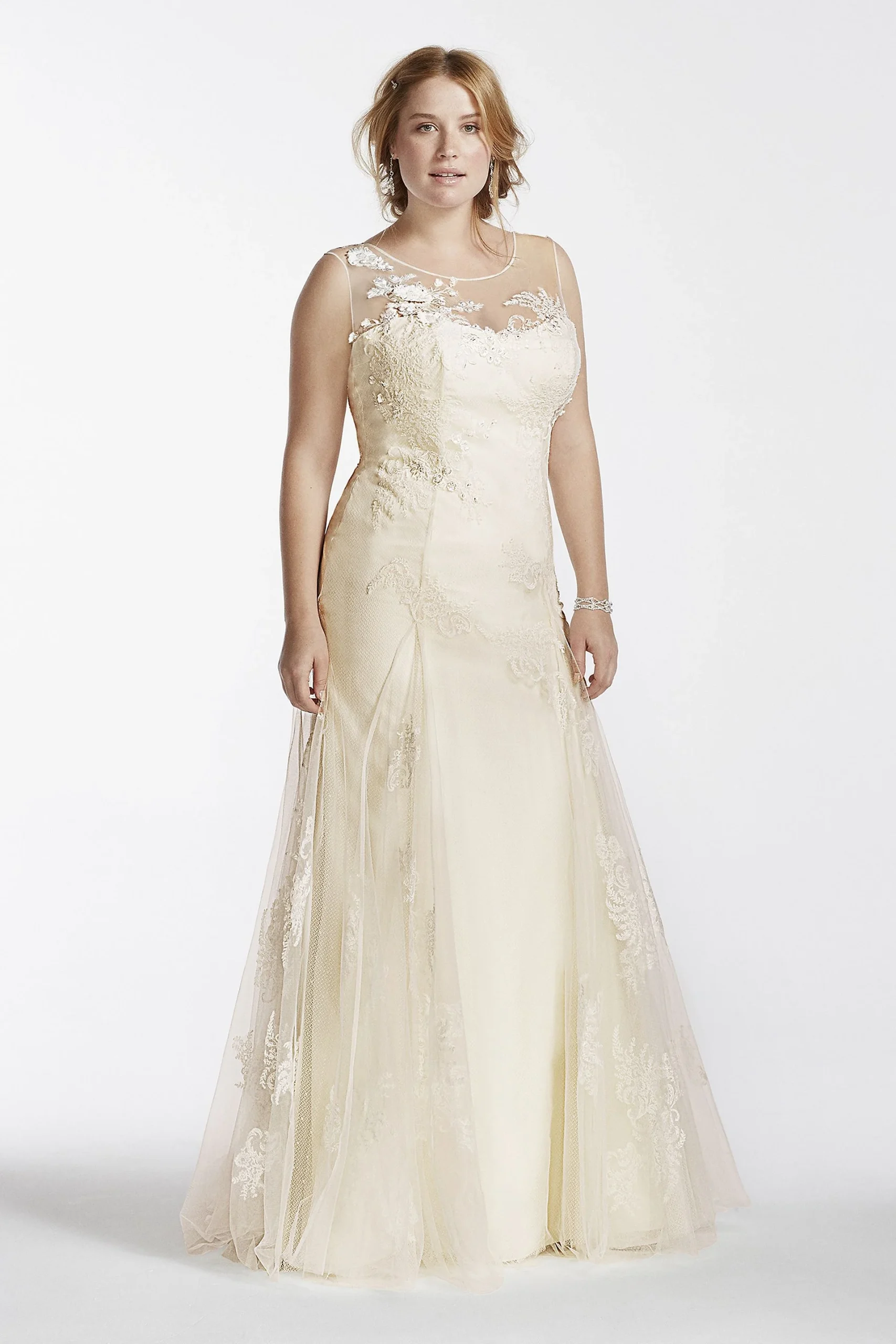 As-Is Melissa Sweet Tank Plus Size Wedding Dress