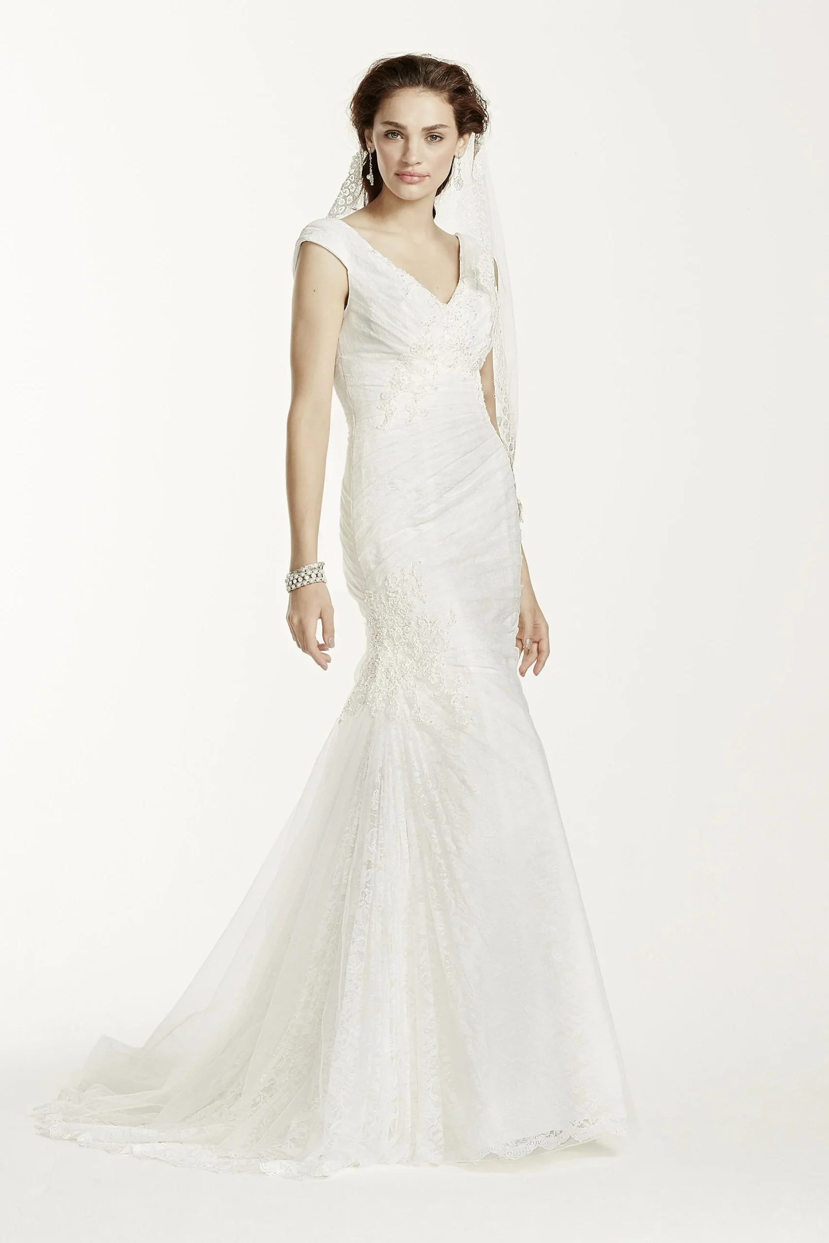 As-Is Off The Shoulder Ruched Wedding Dress