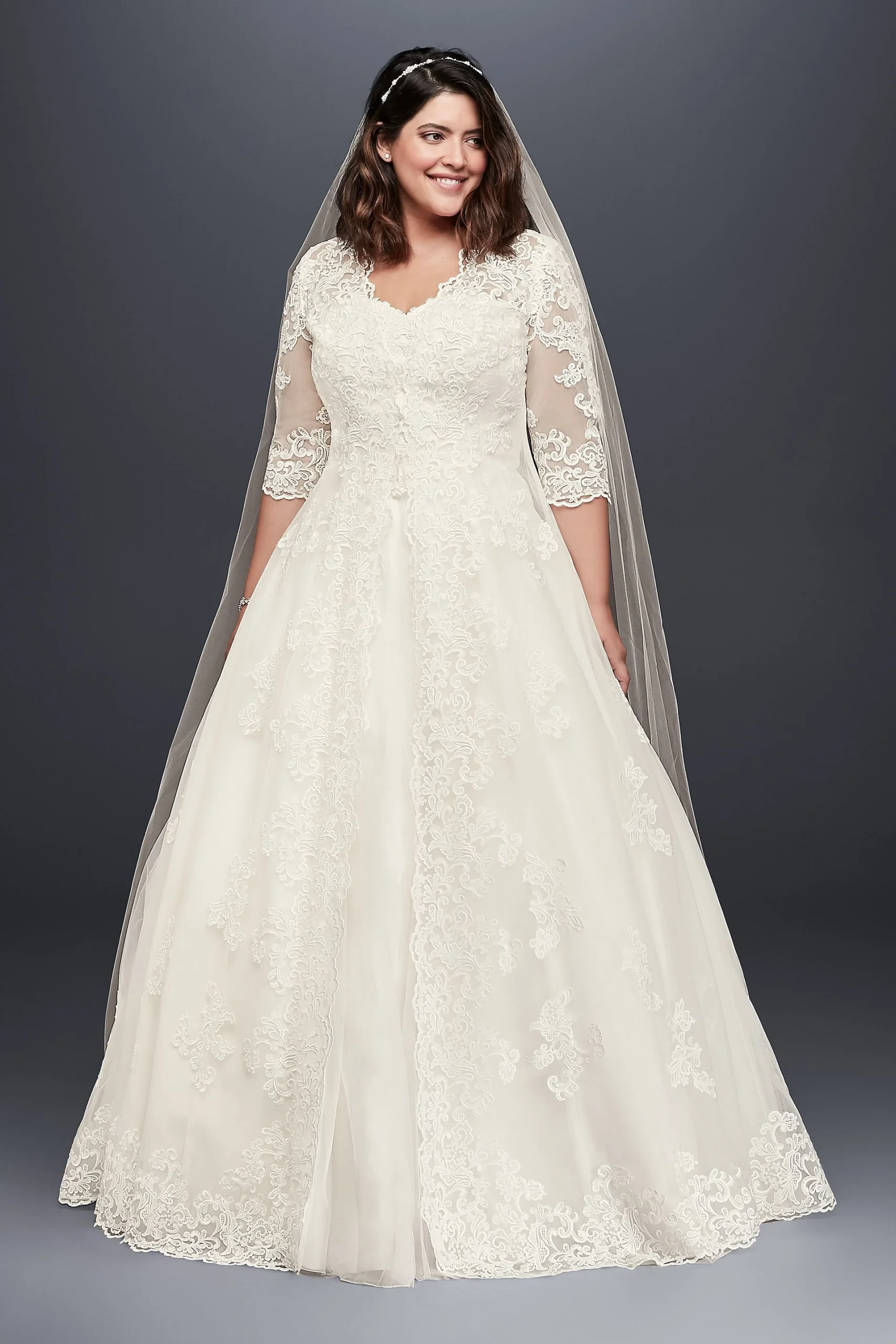 As-Is Organza Plus Size Wedding Dress with Jacket