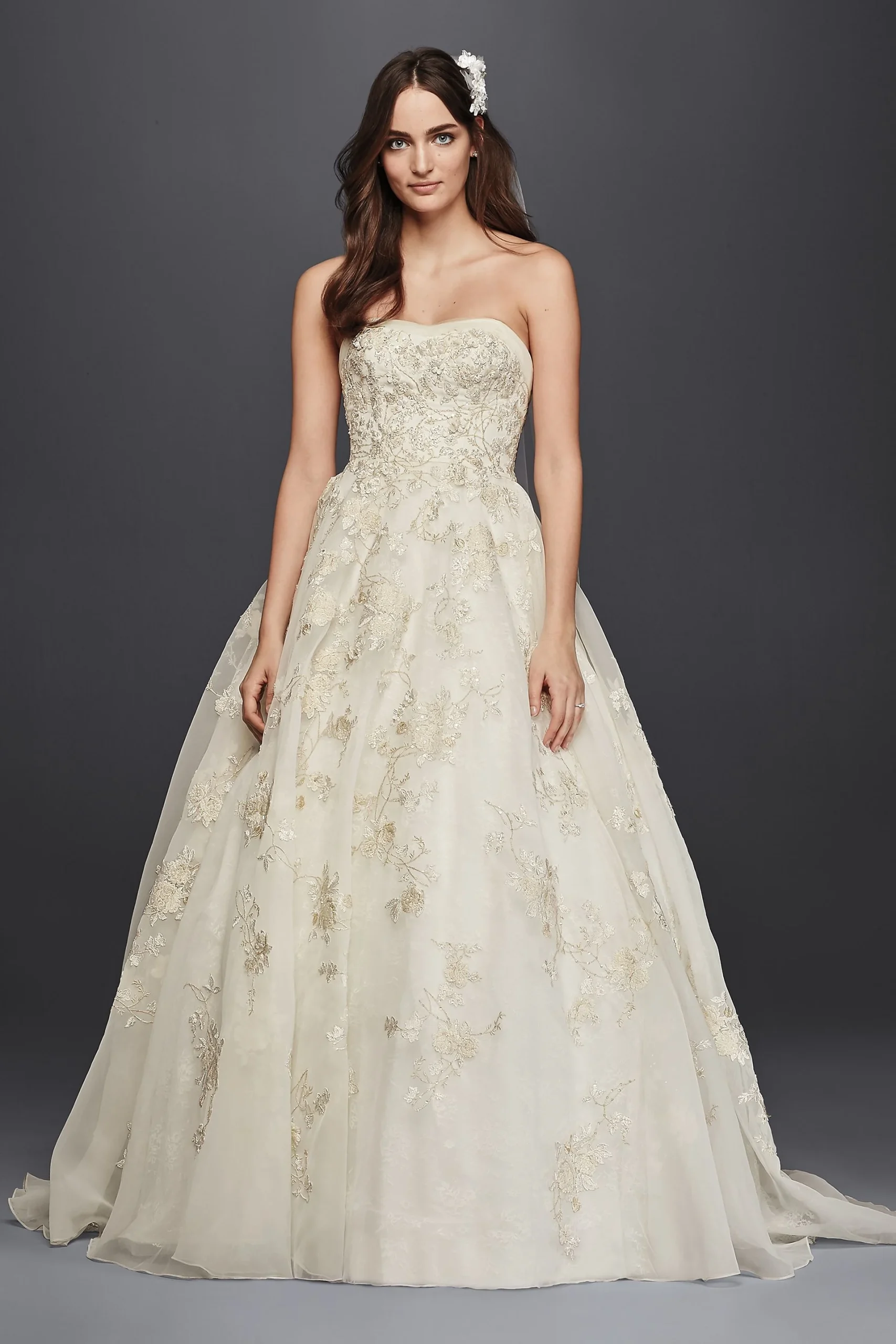 As-Is Organza Veiled Lace Wedding Dress