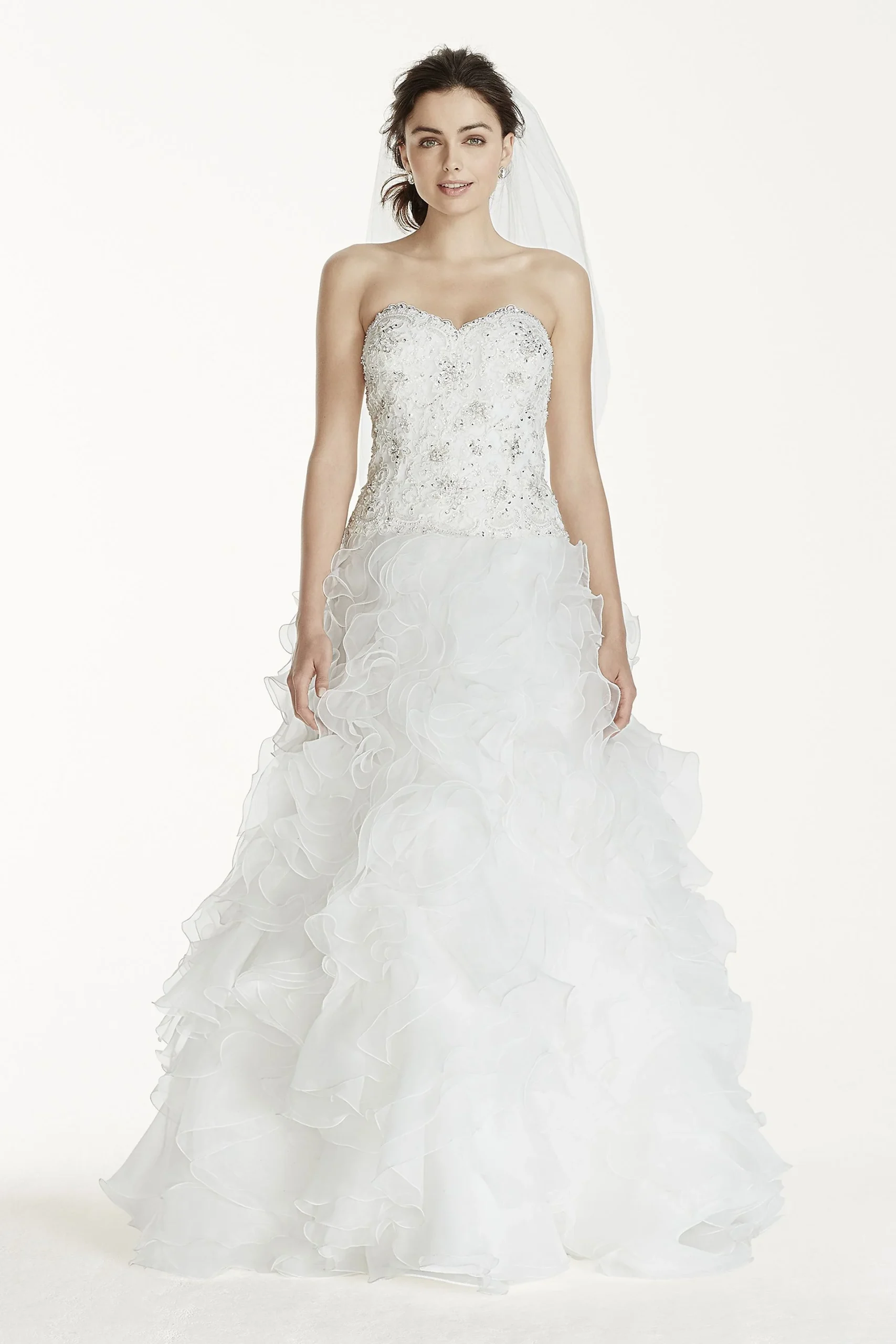 As-Is Organza Wedding Dress with Ruffled Skirt