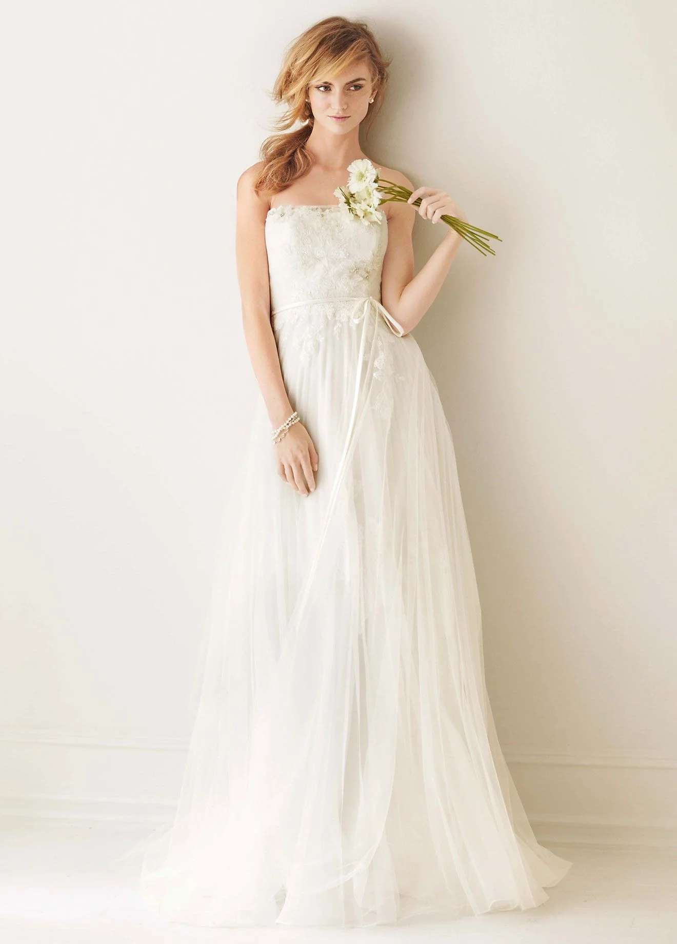 As-Is Pleated Organza Wedding Dress with Tulle
