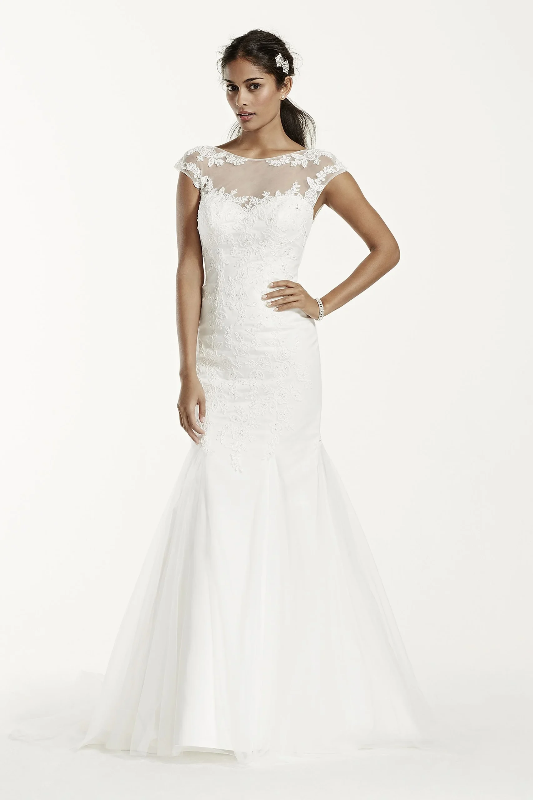 As-Is Tulle Over Satin Wedding Dress