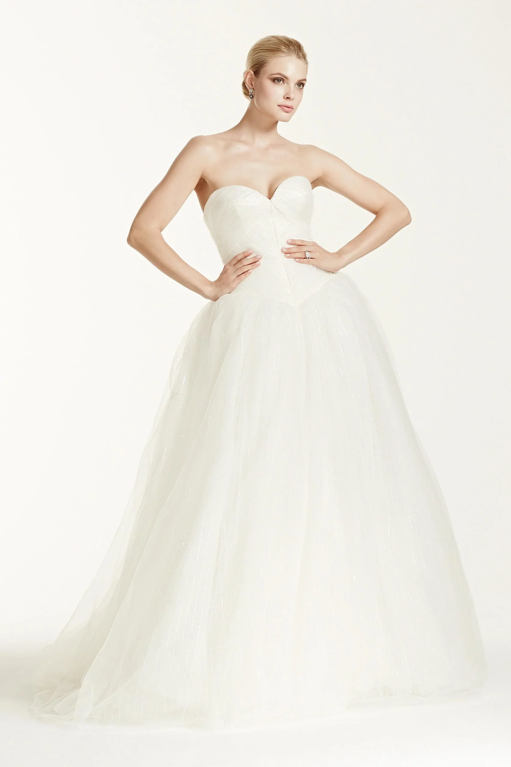 As-Is Wedding Dress with Linear Sequin Detail