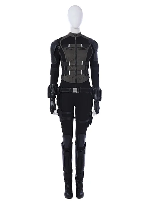 Avengers Infinity War Black Widow Army Green Version Battle Suit Halloween Cosplay Costume Full Set