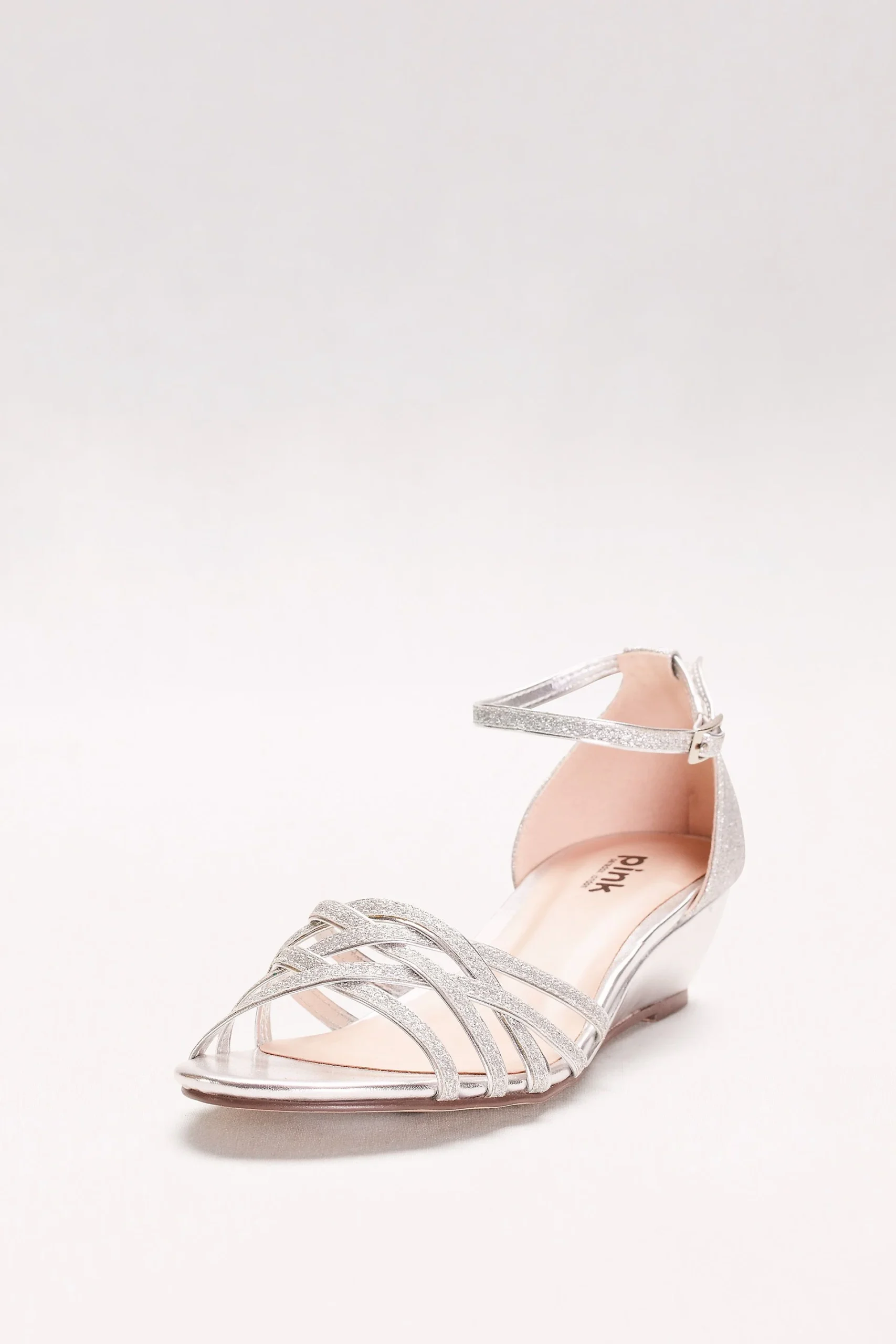Avery Glitter Mini Wedges with Woven Detail