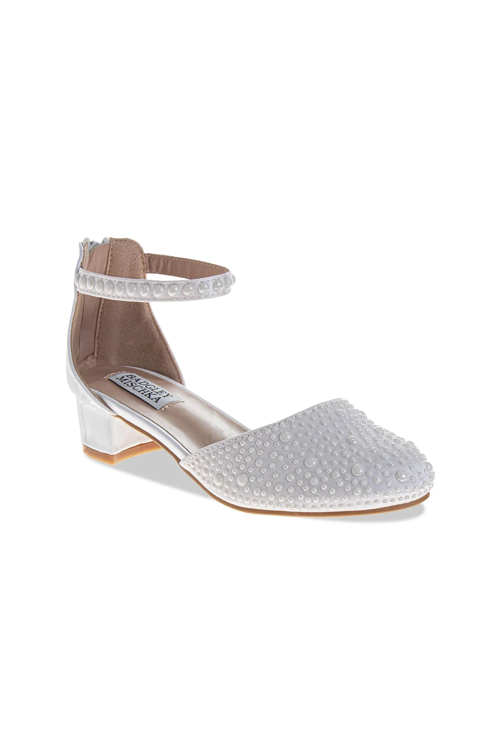 Badgley Mischka Girls Ankle Strap Dress Shoes