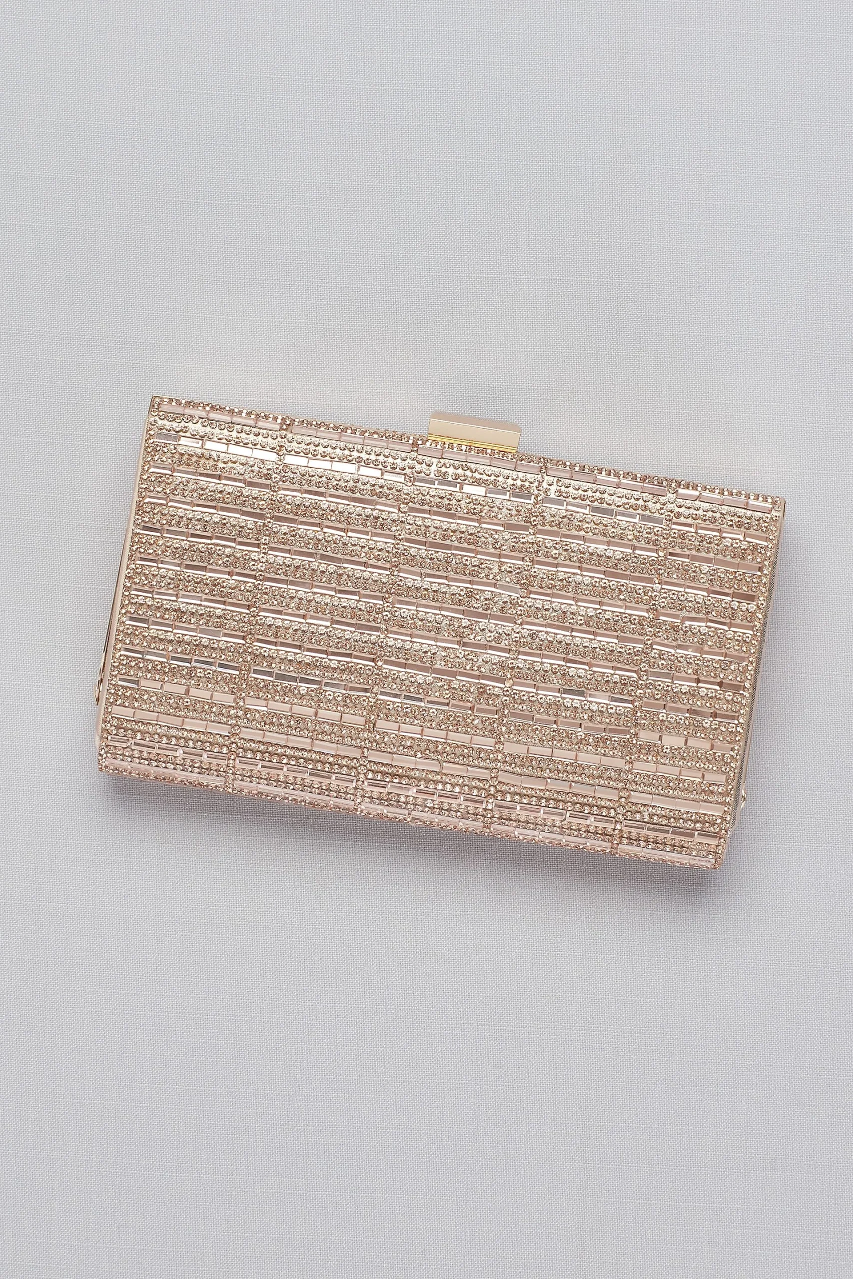 Baguette and Pave Crystal Frame Clutch