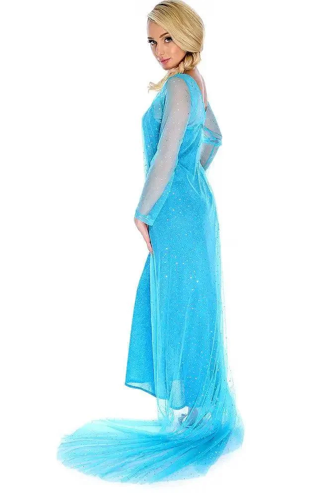 Bahama Blue Snow Queen Dress Storybook Costume