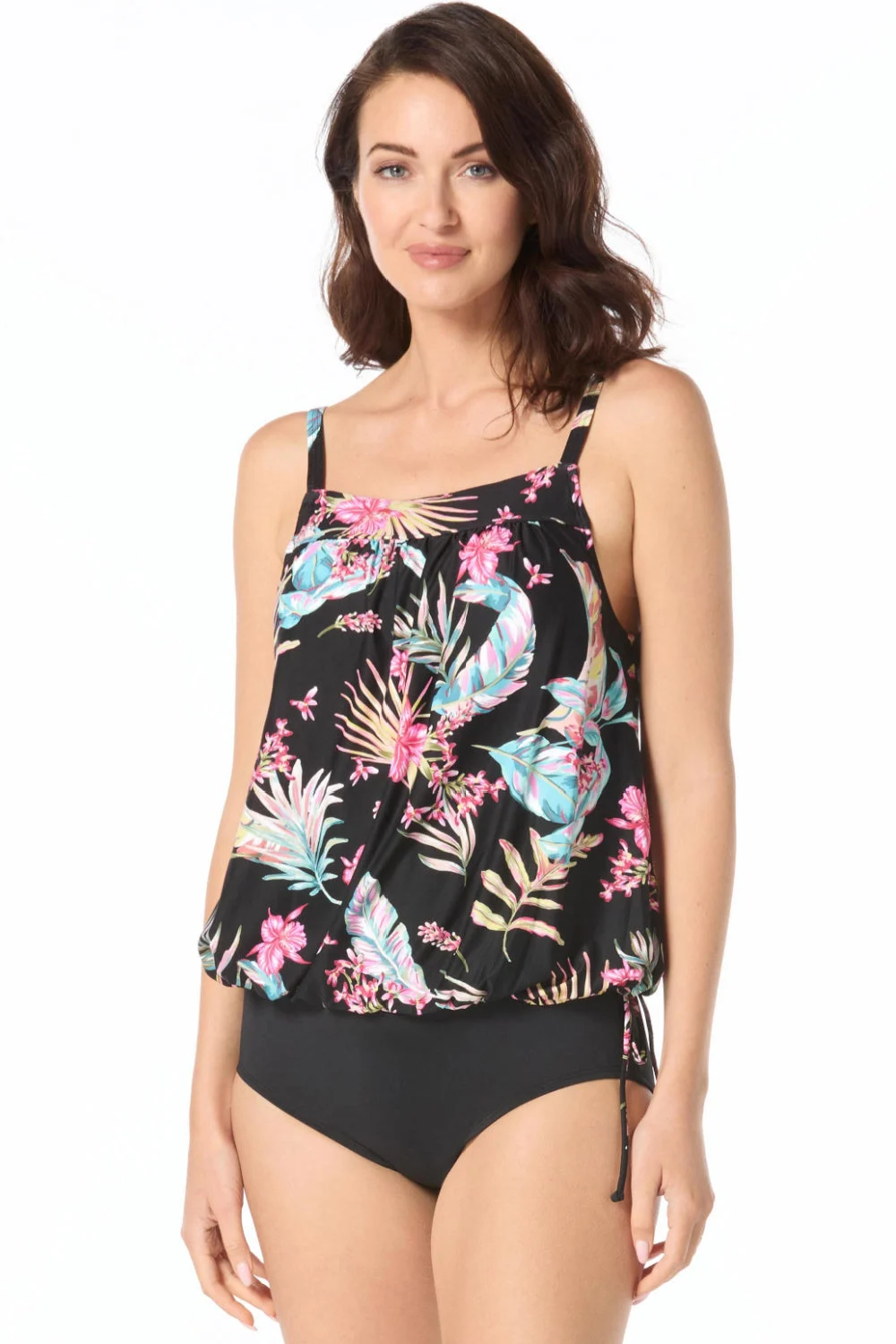 Beach House Endless Summer Audrey Tankini, Black Multi (H3K529)