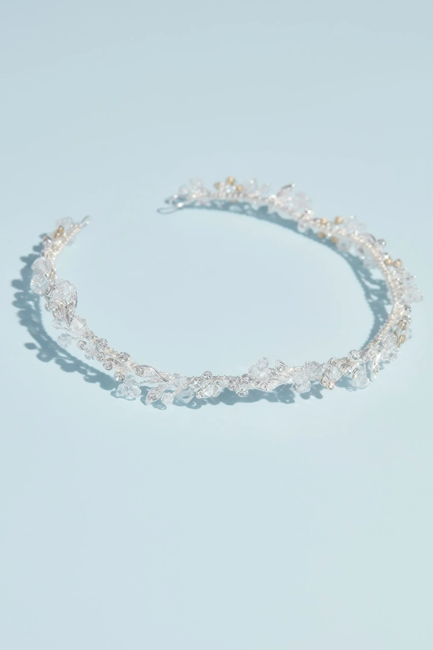 Bead and Crystal Wire Wedding Crown