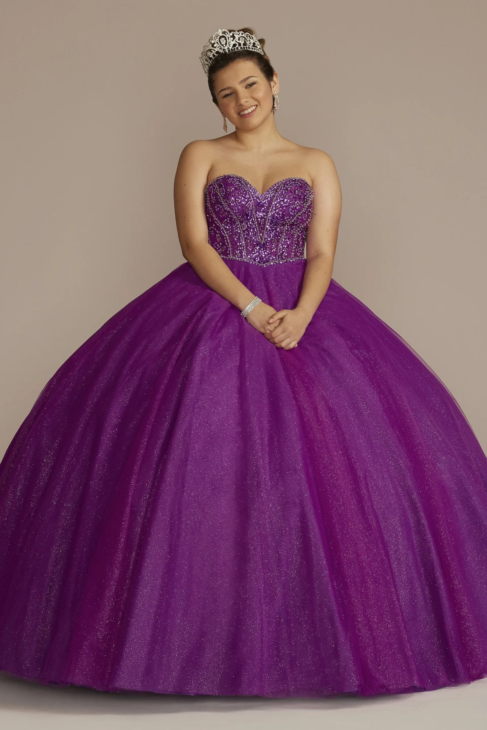 Beaded Bodice Ball Gown Quince Dress with Bolero