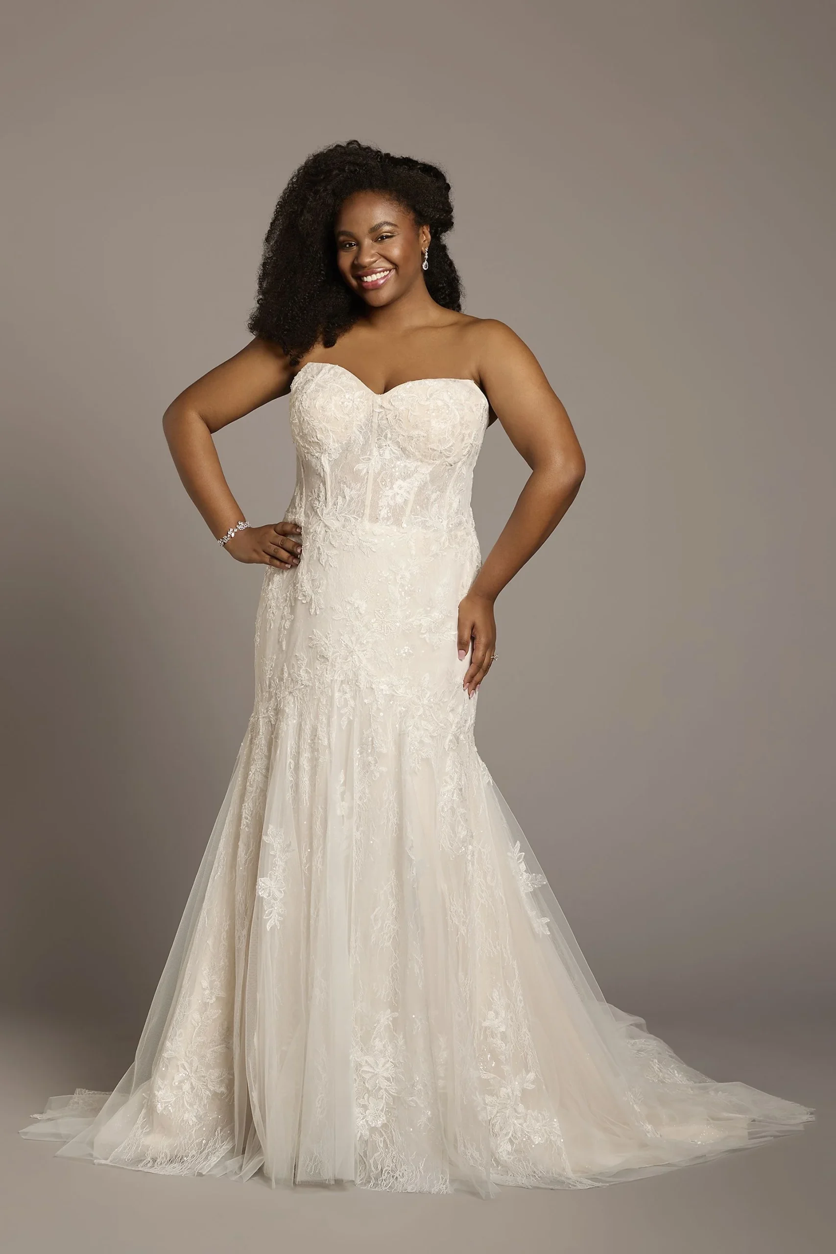 Beaded Lace Mermaid Wedding Dress