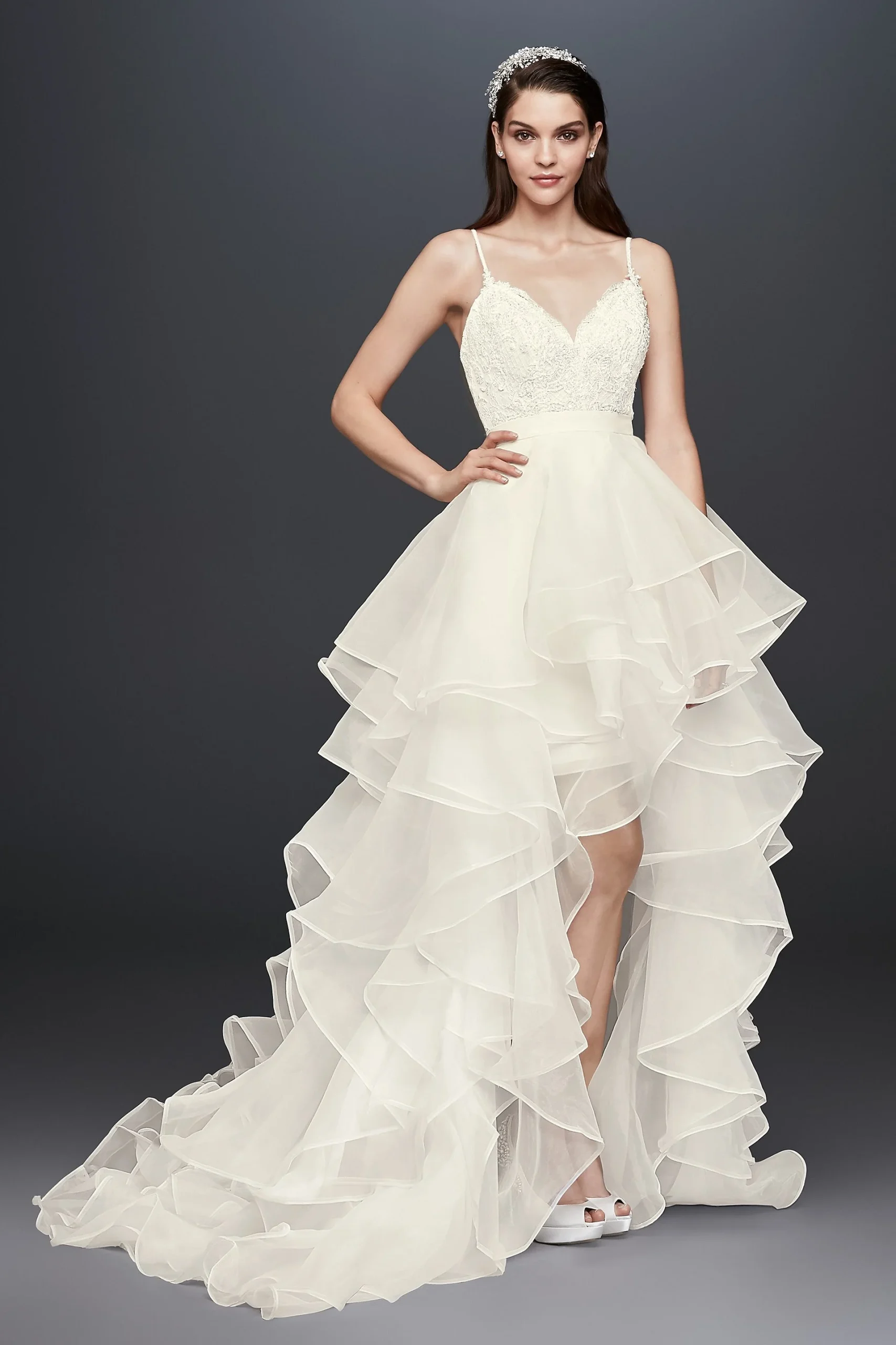 Beaded Lace and Organza Two-Piece Wedding Dress