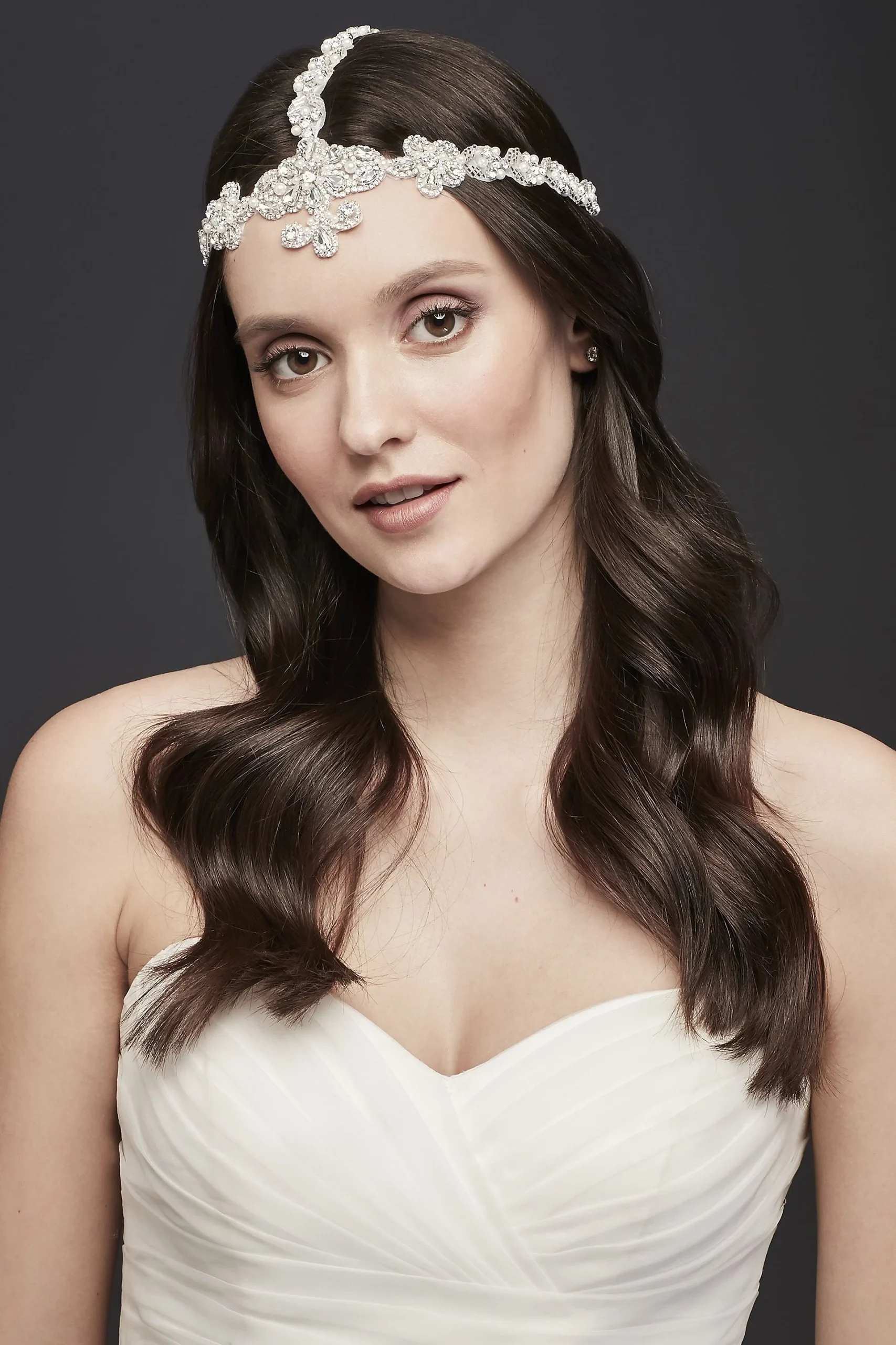 Beaded Mesh Goddess-Style Headband