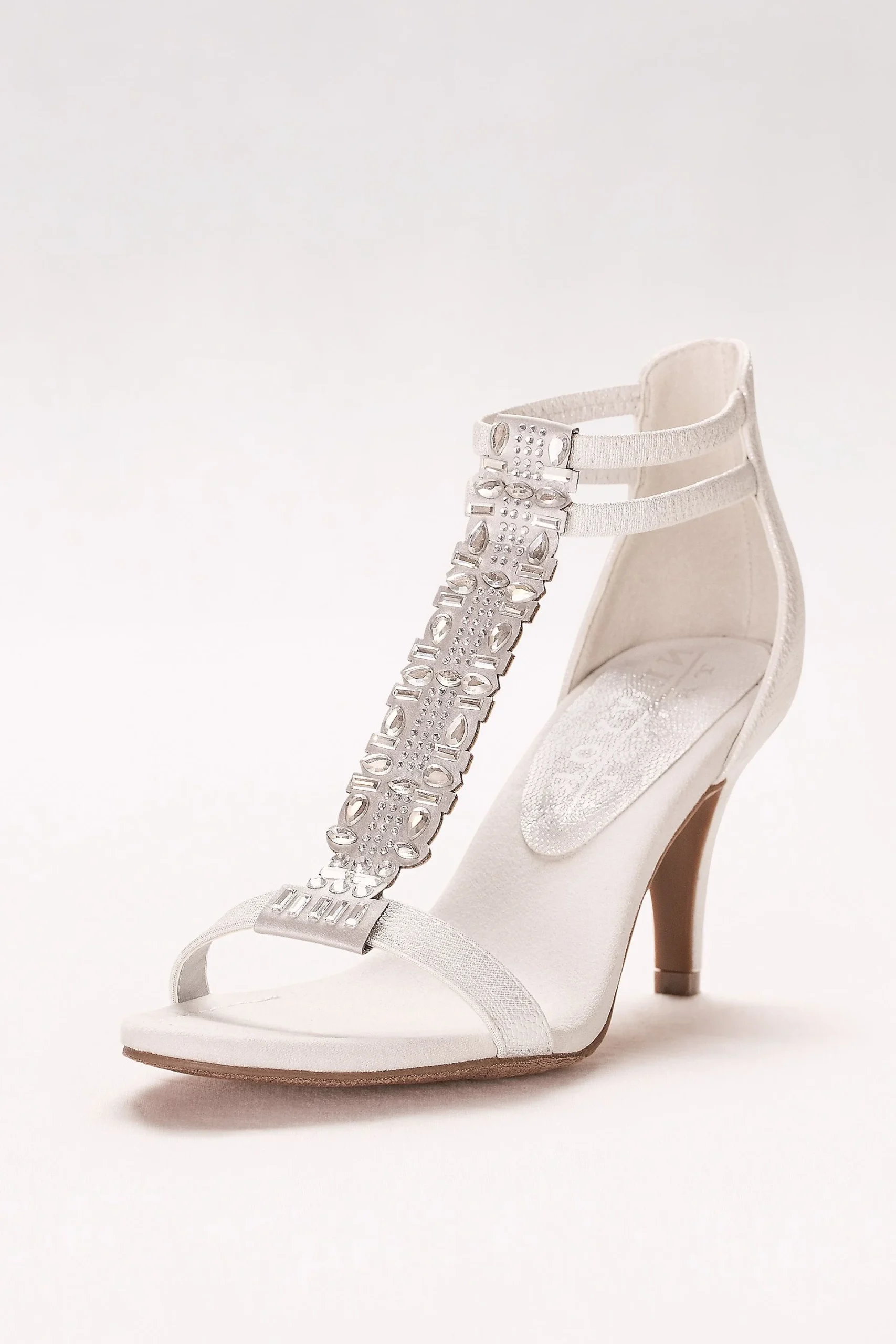 Beaded T-Strap Gladiator Heels