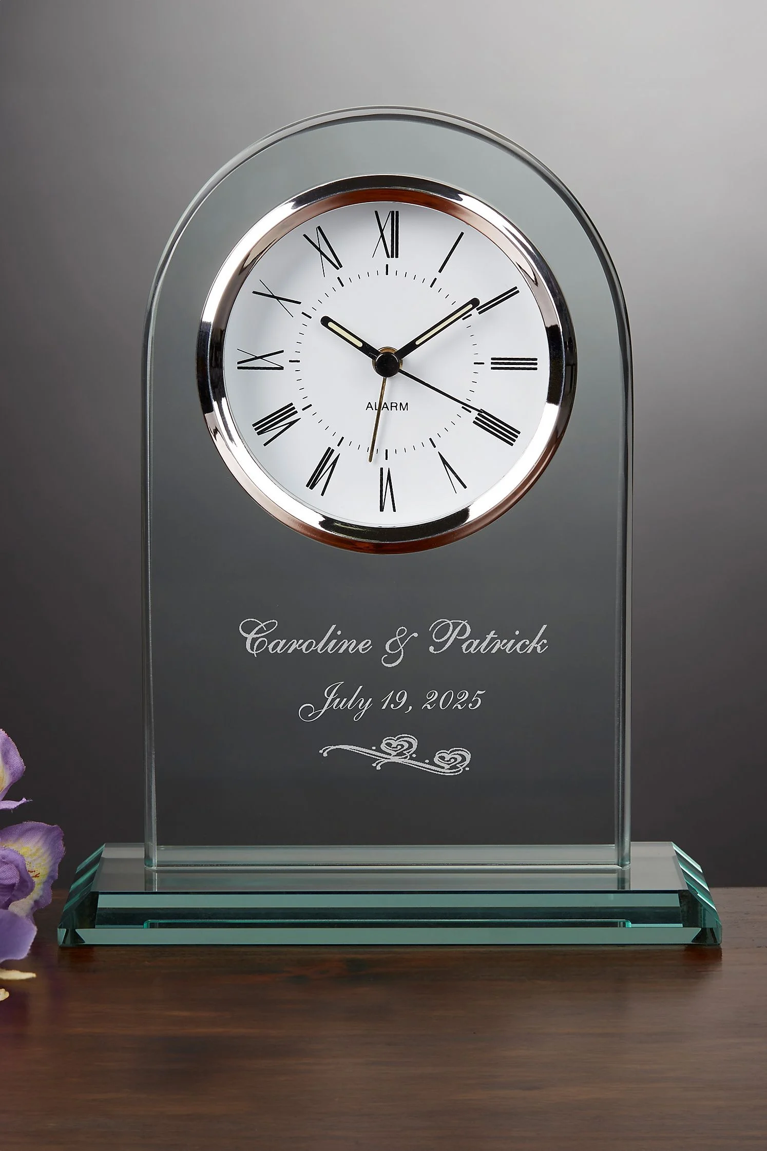Beloved Memories Engraved Wedding Clock
