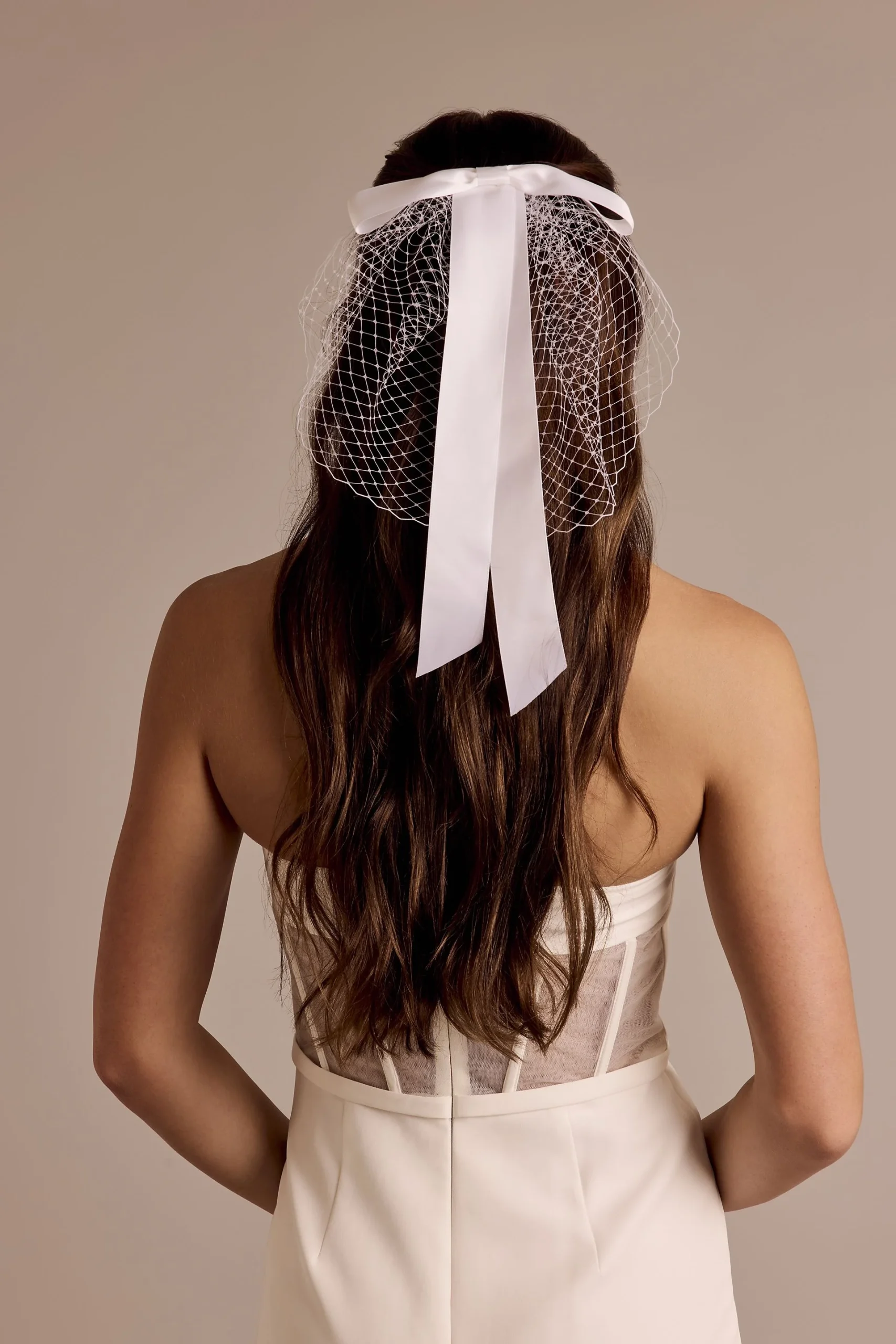 Birdcage Bow Veil