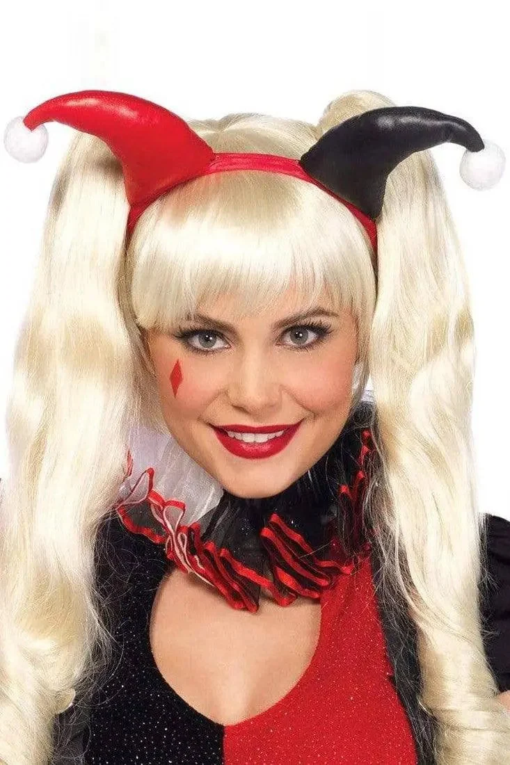 Black Red Harlequin Costume Accessory Headband